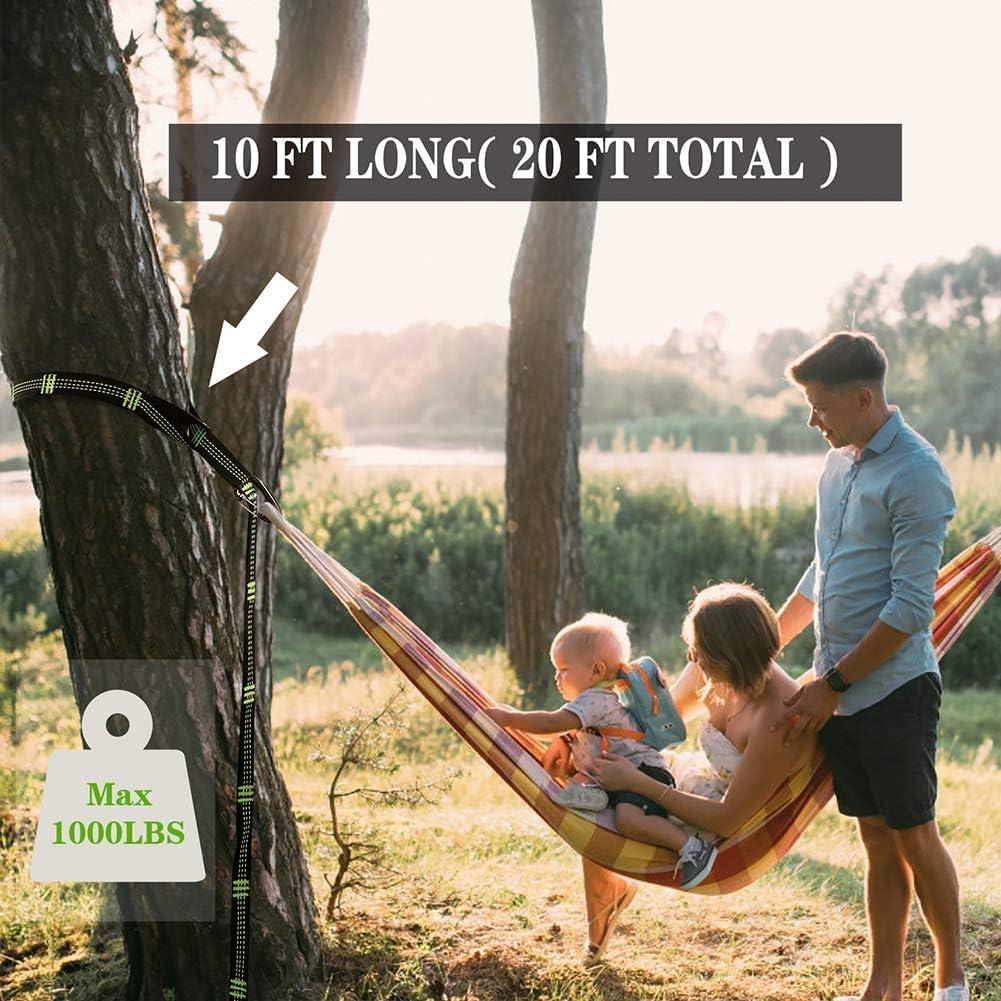 Cintas de Hamaca BUDOBEG 10 Pies Ajustables 1000 Lbs