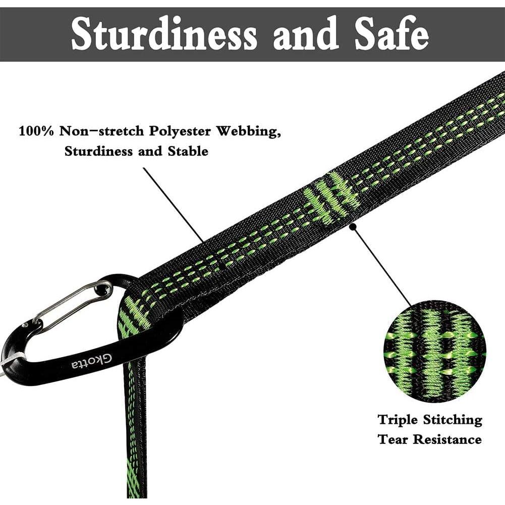 Cintas de Hamaca BUDOBEG 10 Pies Ajustables 1000 Lbs