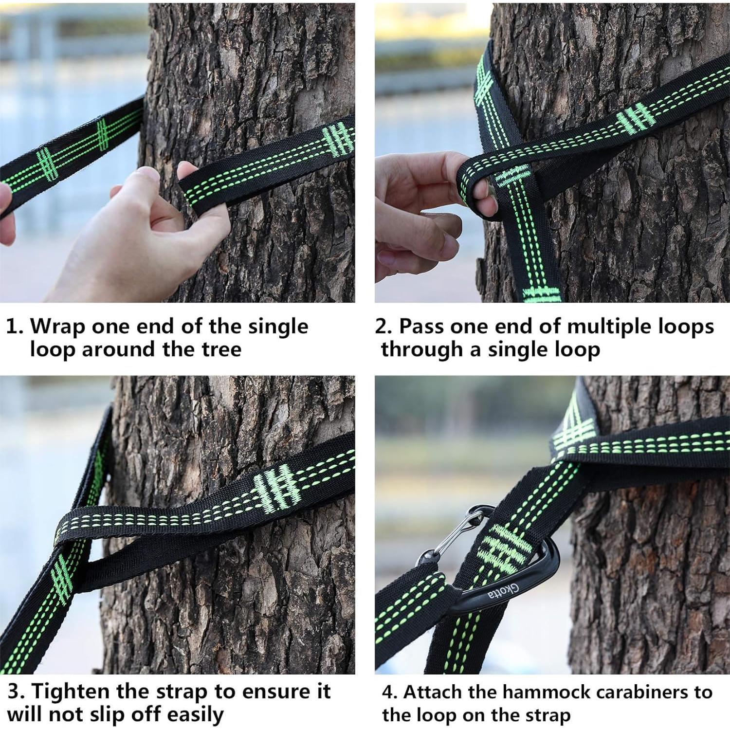 Cintas de Hamaca BUDOBEG 10 Pies Ajustables 1000 Lbs