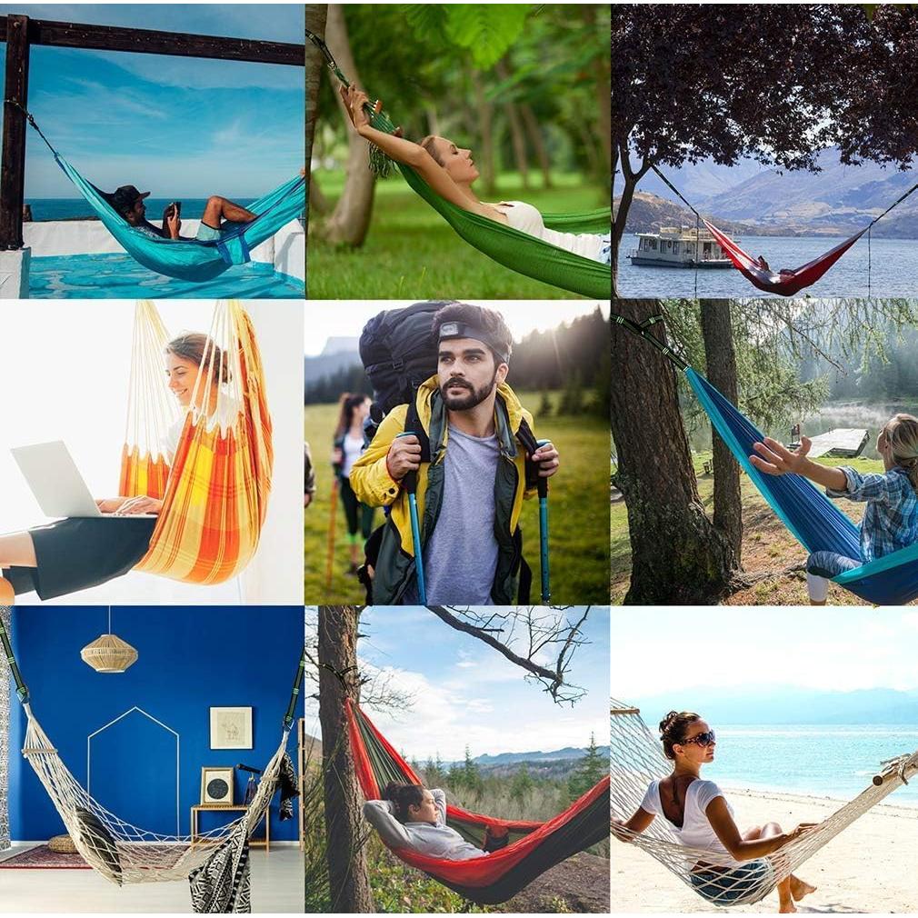 Cintas de Hamaca BUDOBEG 10 Pies Ajustables 1000 Lbs