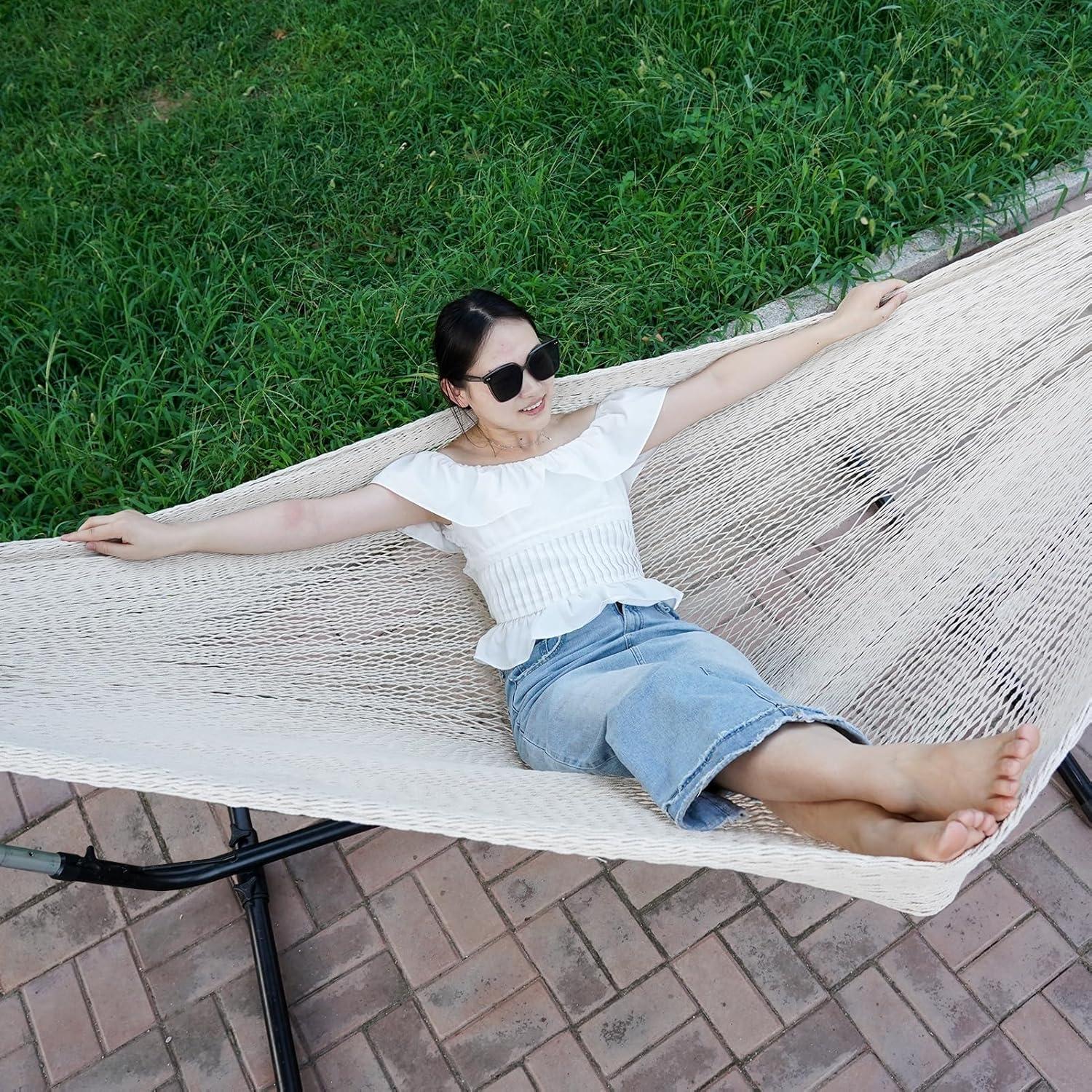 Hamaca Maya Tejida a Mano HappyPicnic Matrimonial 304.8x170.2cm