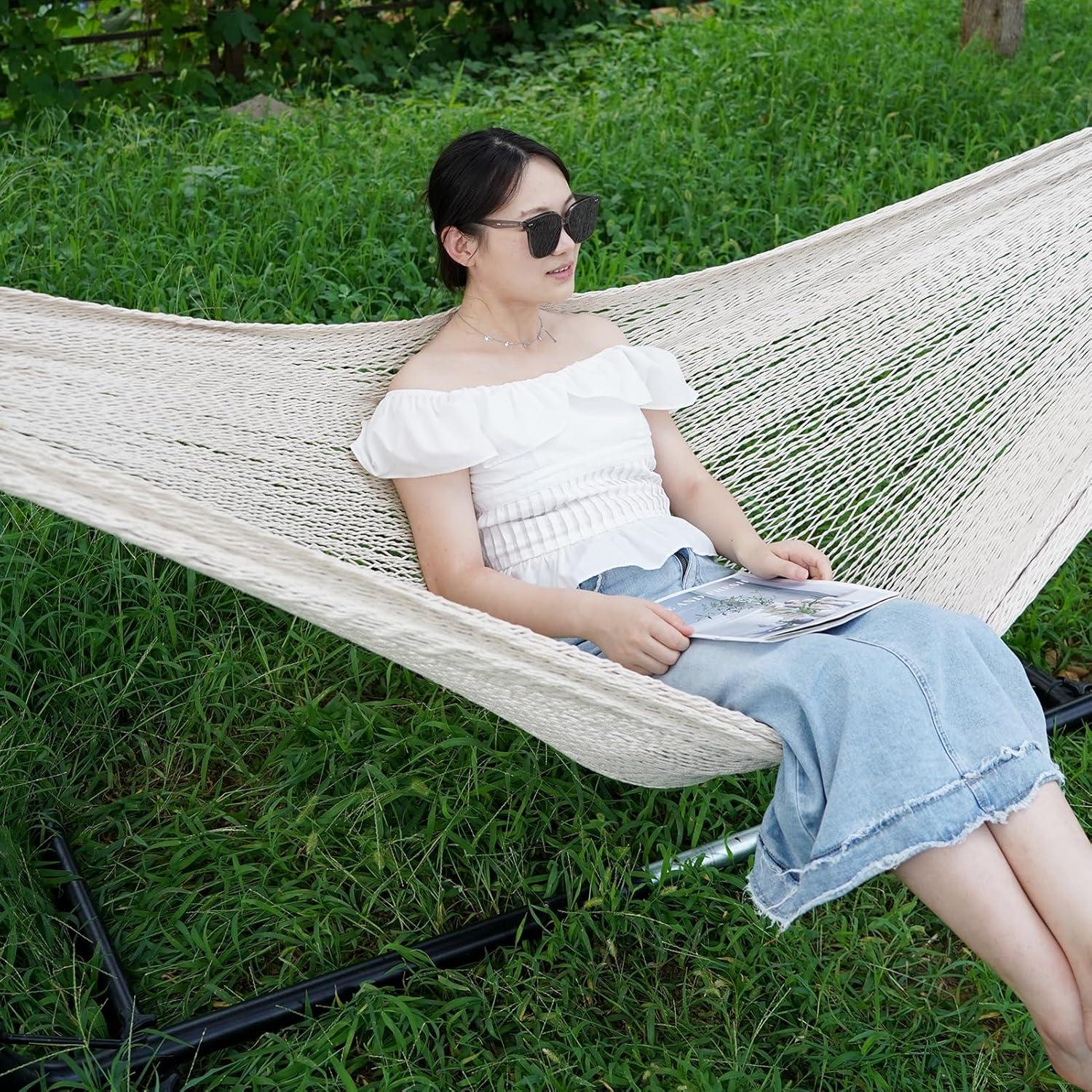 Hamaca Maya Tejida a Mano HappyPicnic Matrimonial 304.8x170.2cm