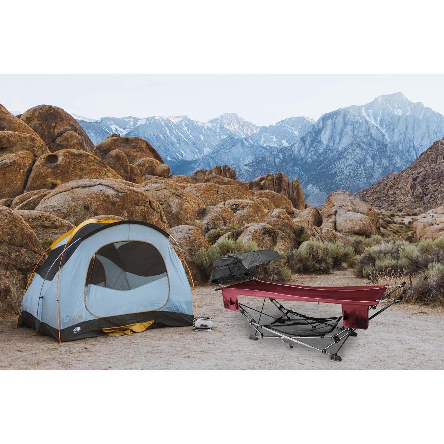 Hamaca Plegable Zenithen con Techo Retráctil para Camping