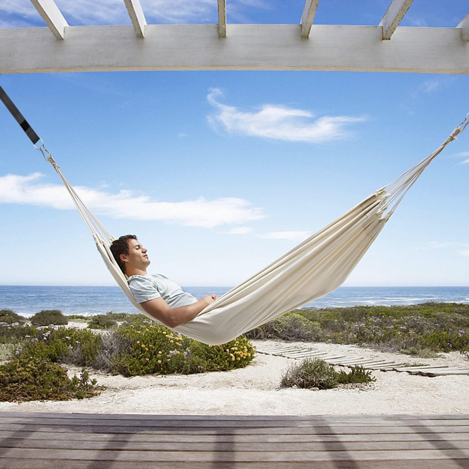 Hamaca Doble Gold Armour Estilo Brasileño 270x150cm Beige