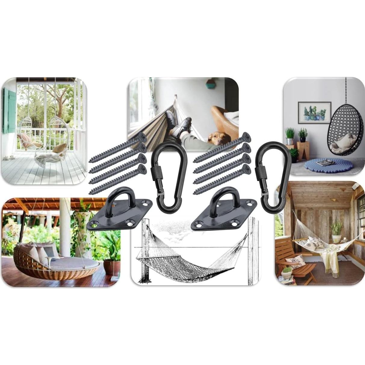 Kit de Hamacas de Alta Resistencia Branded Boards Negro 1000lb