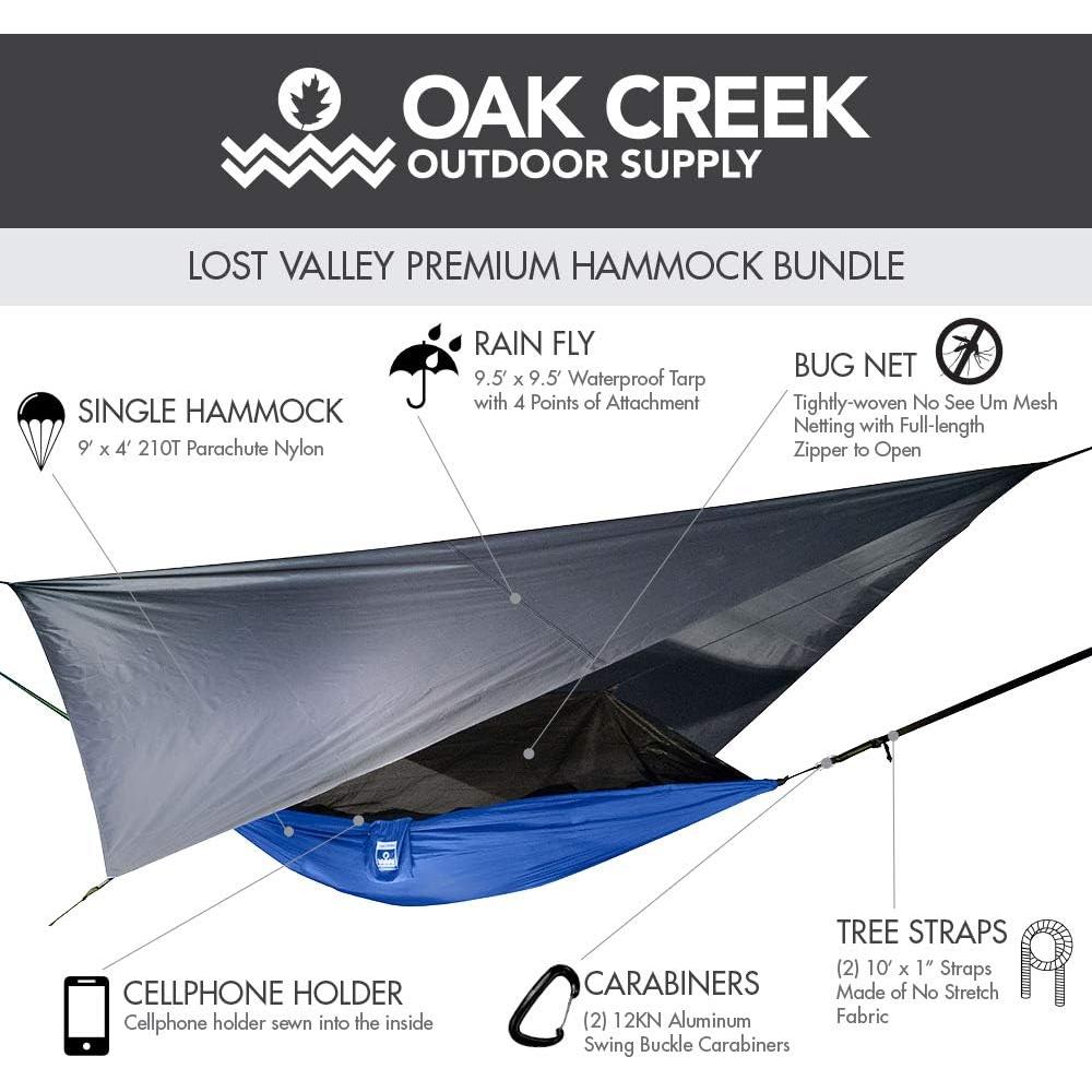 Hamaca de Camping Oak Creek con Lona y Red Mosquitos 1.81 kg