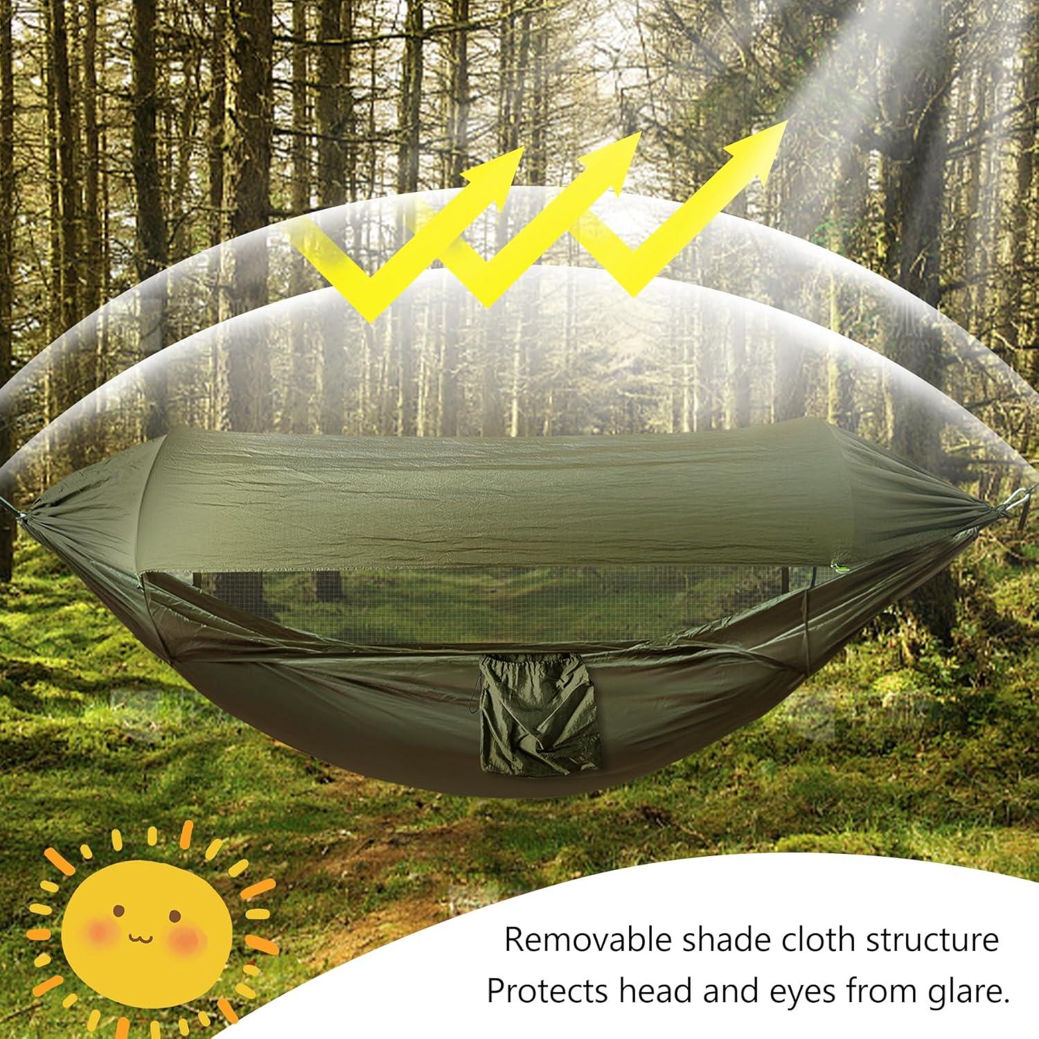 Hamaca Doble Ligera Antimosquitos 259x140cm para Viajes