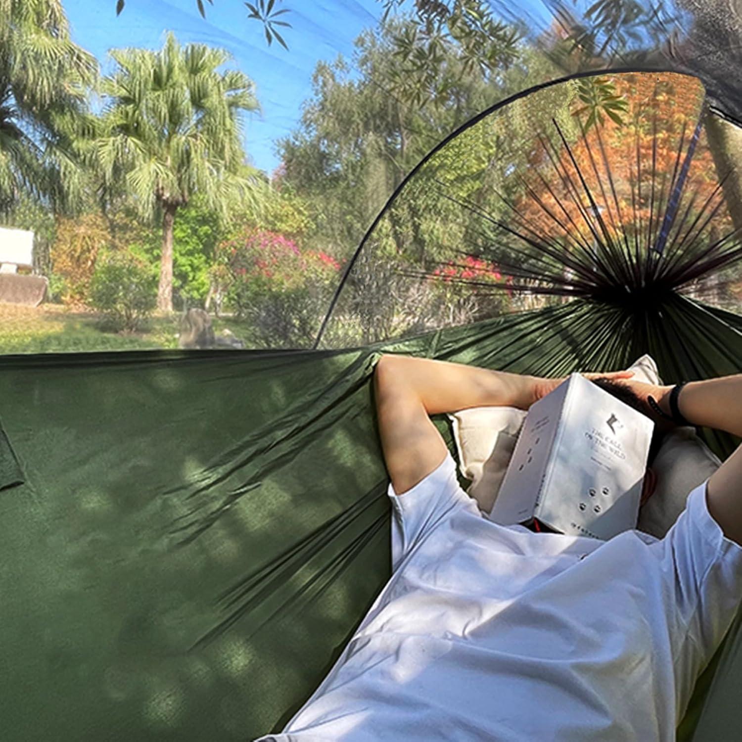 Hamaca Doble Ligera Antimosquitos 259x140cm para Viajes