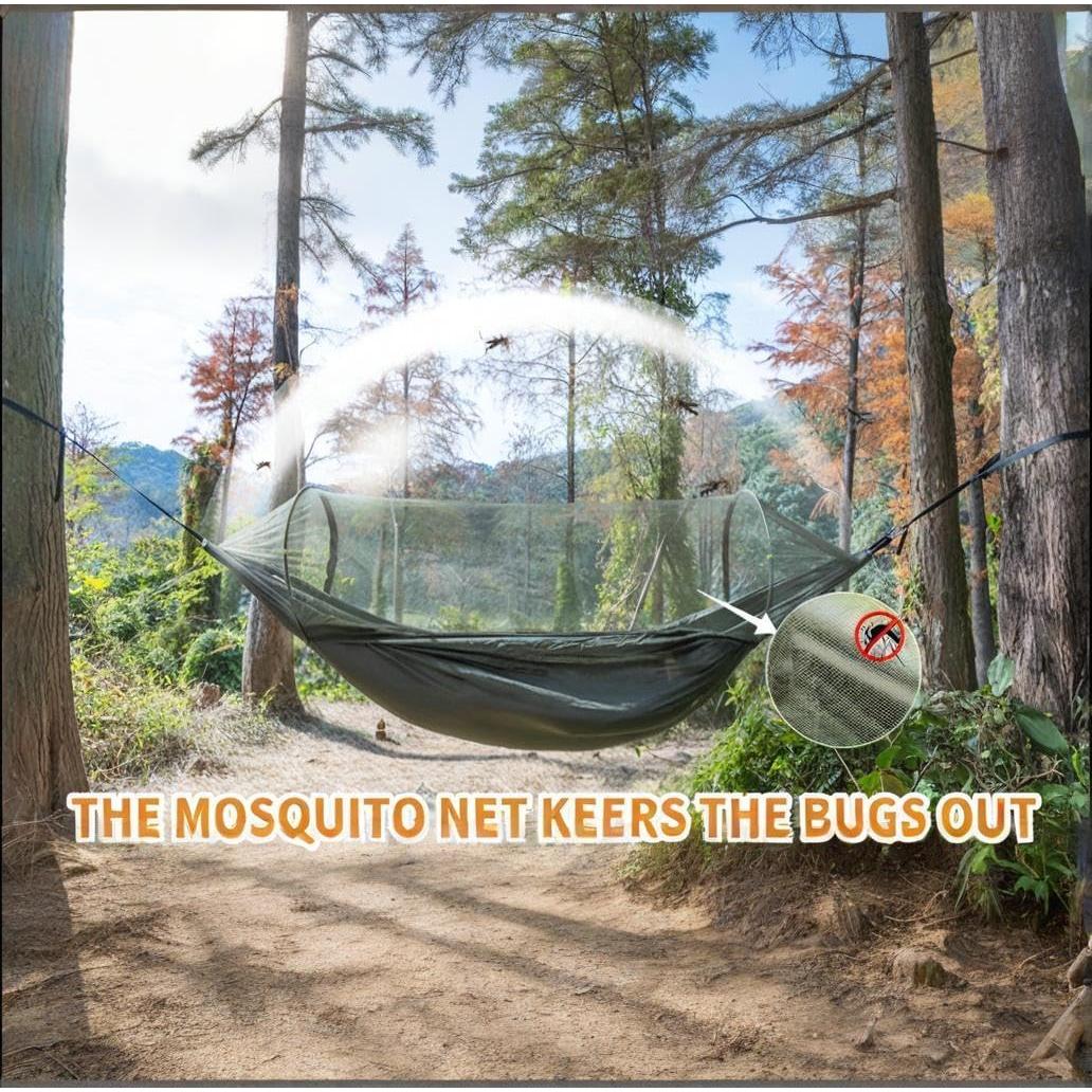 Hamaca Doble Ligera Antimosquitos 259x140cm para Viajes