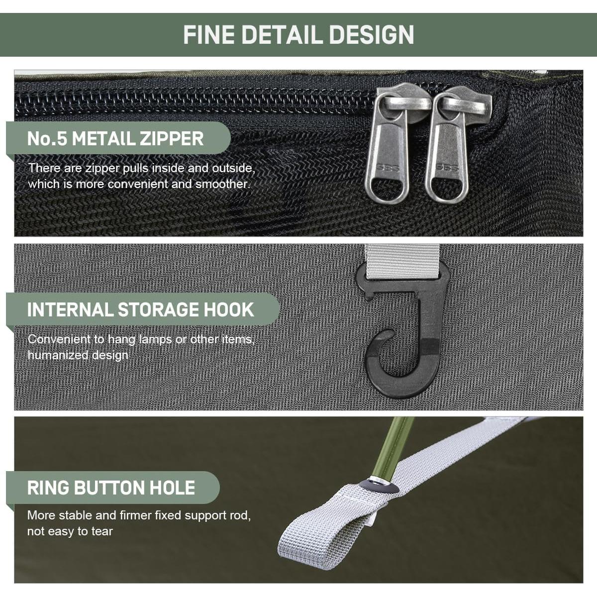 Hamaca de Camping ETROL con Red para Mosquitos 292x142cm