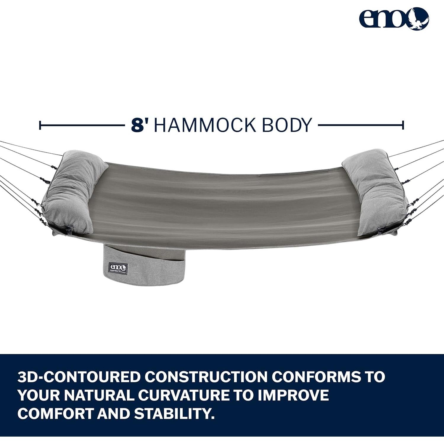 Hamaca Doble ENO SuperNest SL - Gris Piedra, 240x140 cm