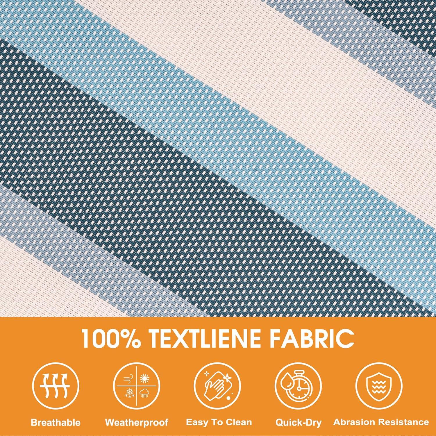 Hamaca de Secado Rápido Lazy Daze Doble Textilene 204 kg Rayas