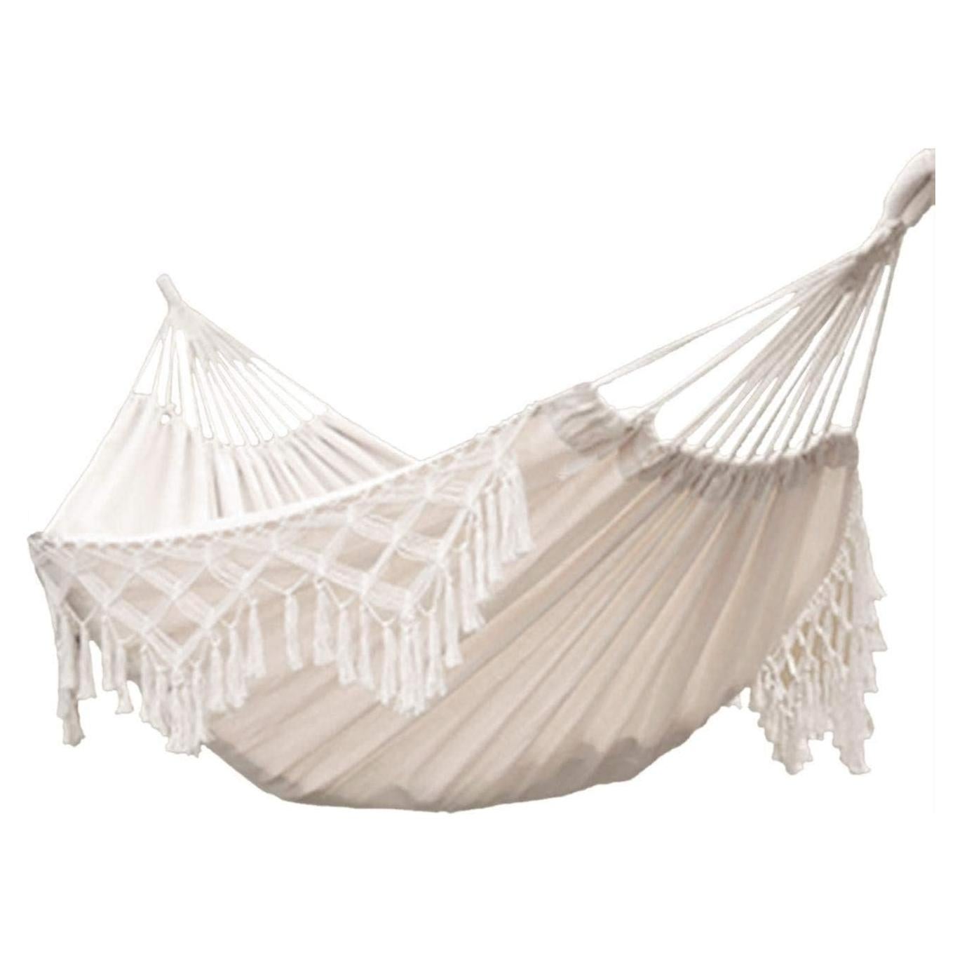 Hamaca Doble KEREITH Algodón 320x150 cm Portátil para 2 Personas