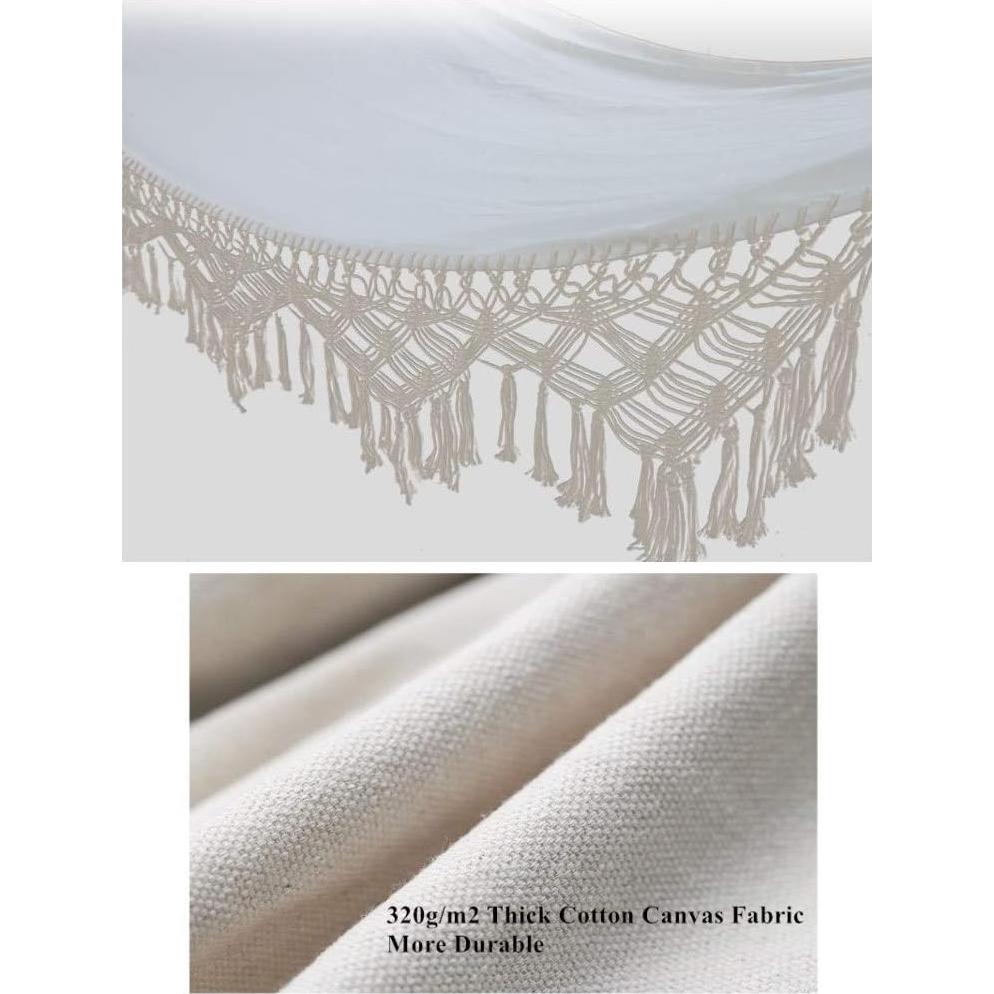 Hamaca Doble KEREITH Algodón 320x150 cm Portátil para 2 Personas