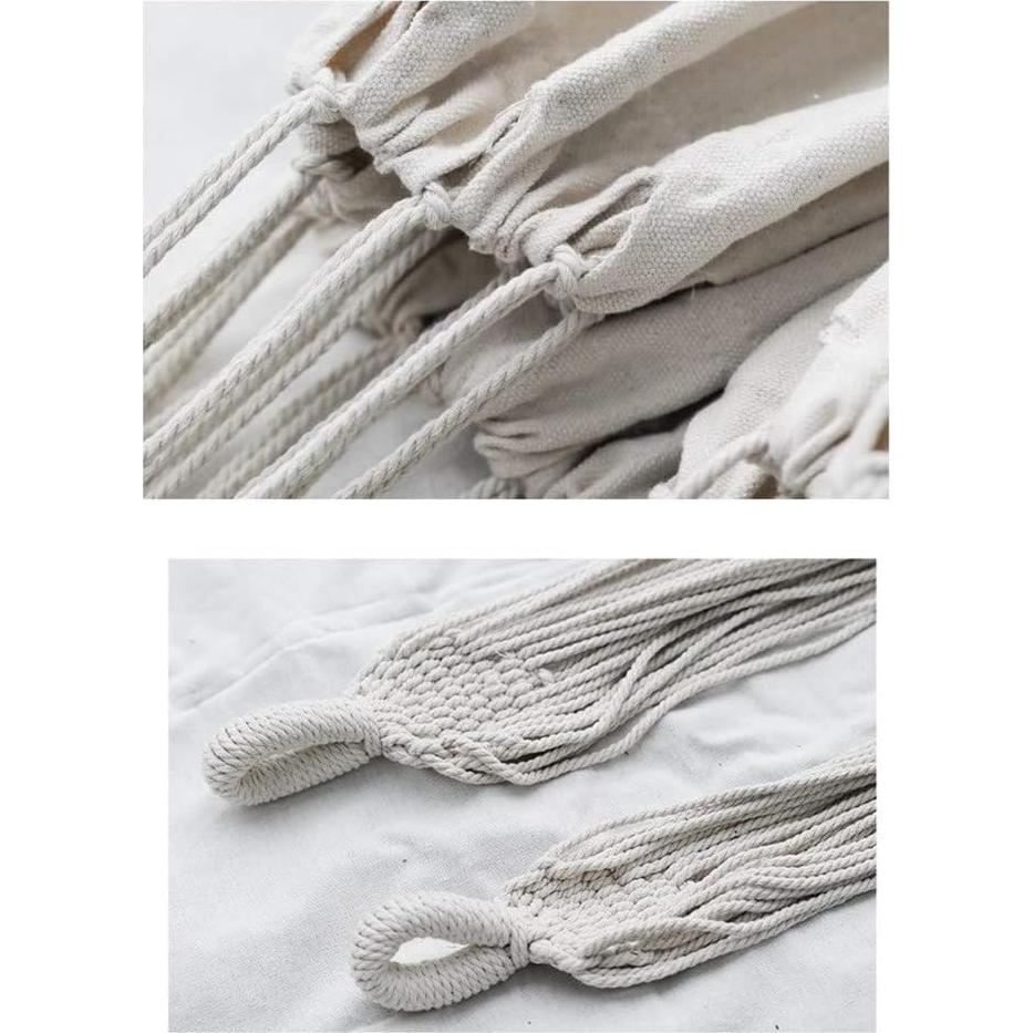 Hamaca Doble KEREITH Algodón 320x150 cm Portátil para 2 Personas