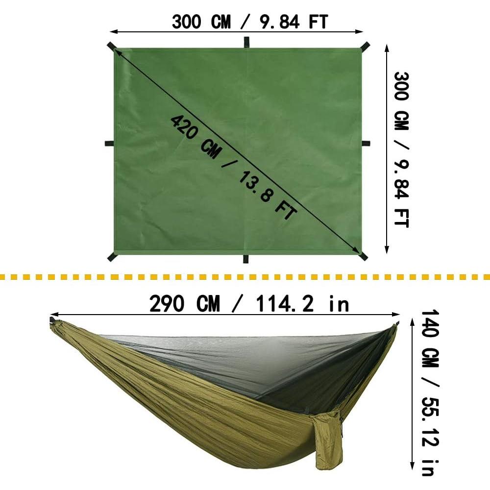 Hamaca de Camping YCD con Toldo Impermeable y Red Mosquitos