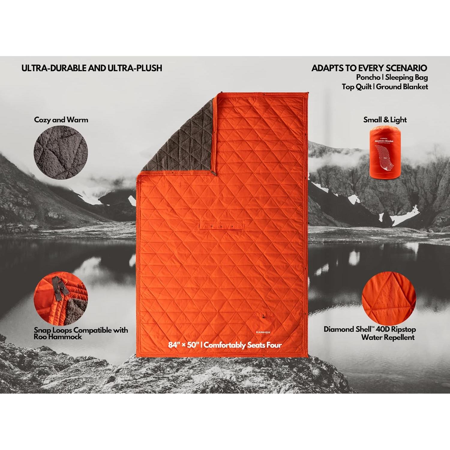 Manta de Montaña KAMMOK - Resistente al Agua, 213x127 cm