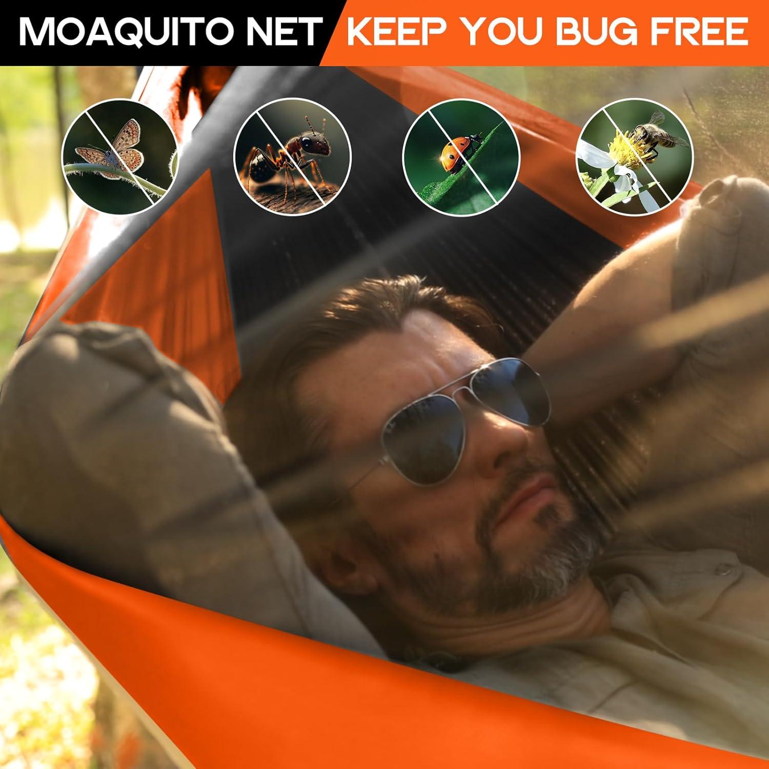 Hamaca de Camping HGYI con Red Mosquitera 272 kg 289.56x144.78 cm