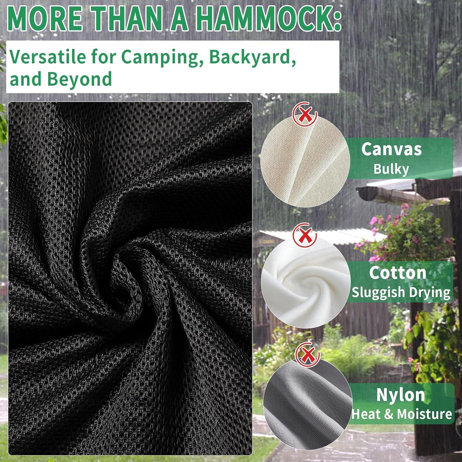 Triangle Camping Hammock, 13ft Multi Person Hammocks Max 1100 lbs for Outdoor Relaxing, Extra Large Hammock w/Ratchet/Webbing Straps (13ft-Triangle Camping Hammock)