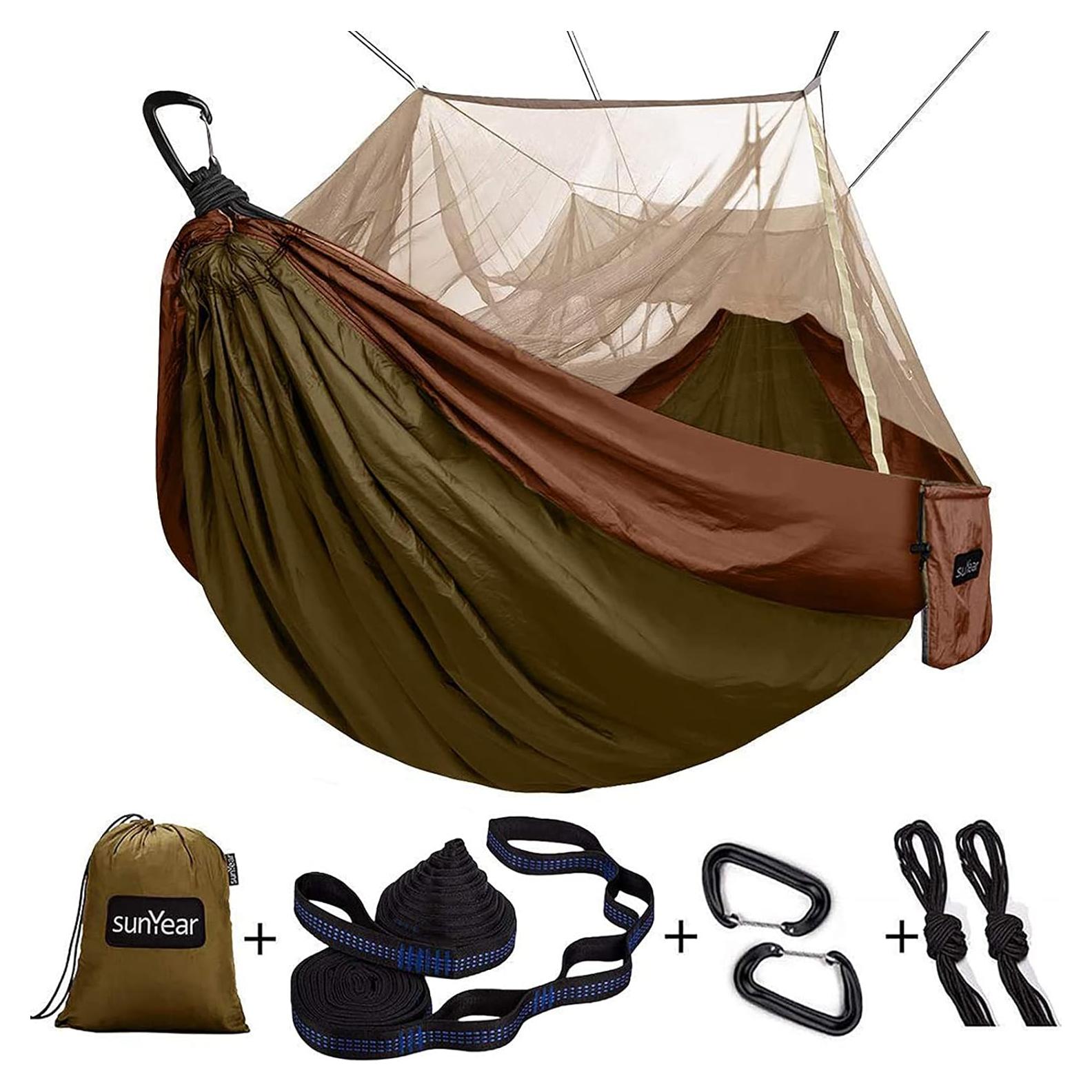 Hamaca de Camping Sunyear Individual y Doble con Red 3.05m