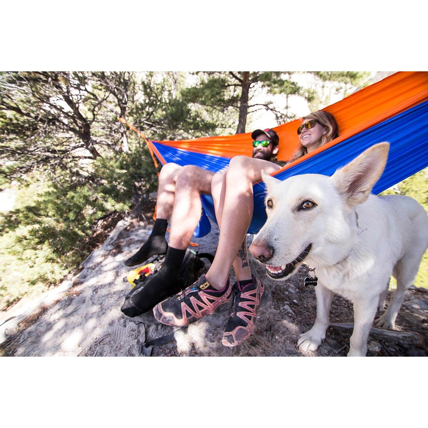 Hamaca Doble Deluxe Grand Trunk 3.2x2m 500lbs Nylon Verde/Azul