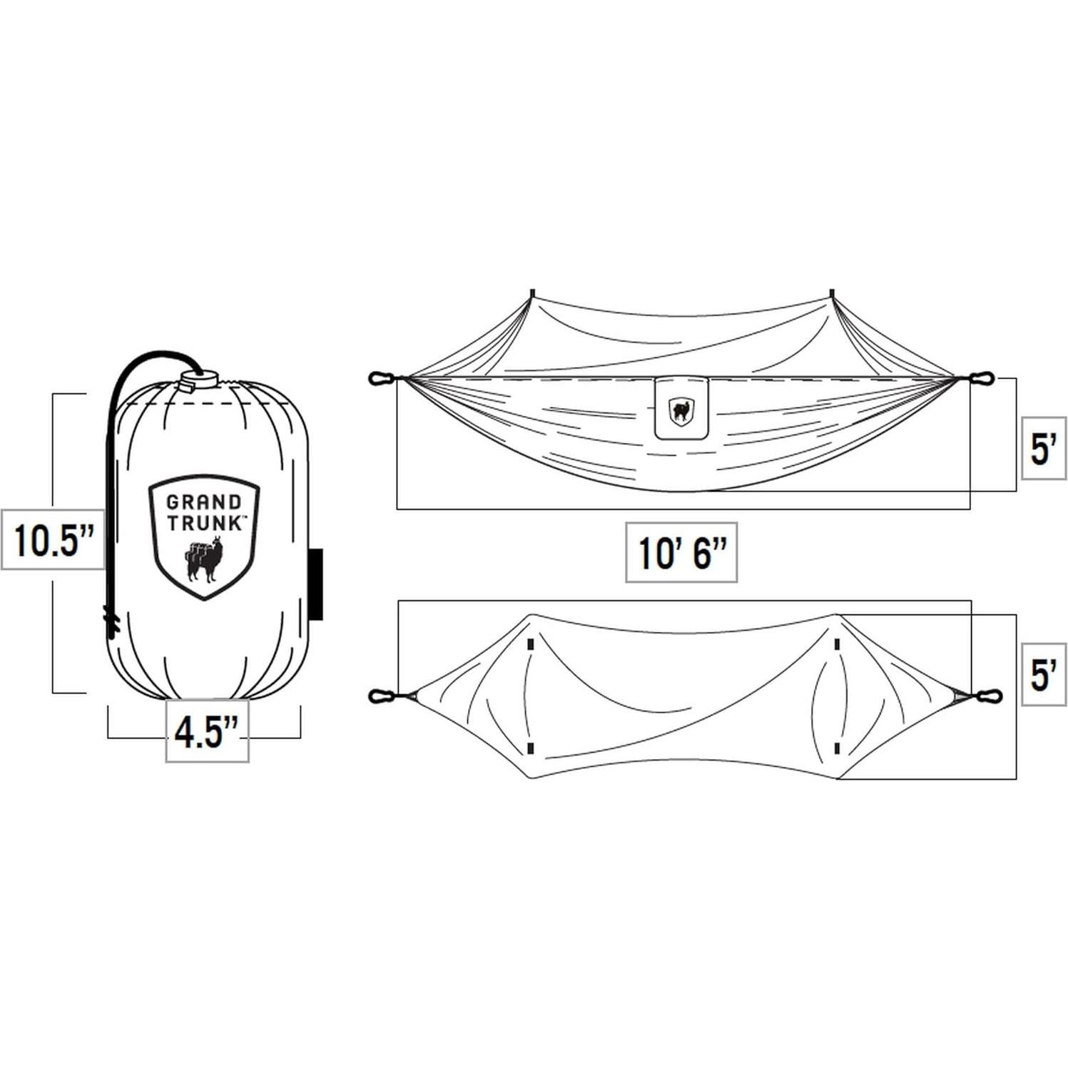 Hamaca Grand Trunk Skeeter Beeter Pro 3.23x1.52m Azul/Verde