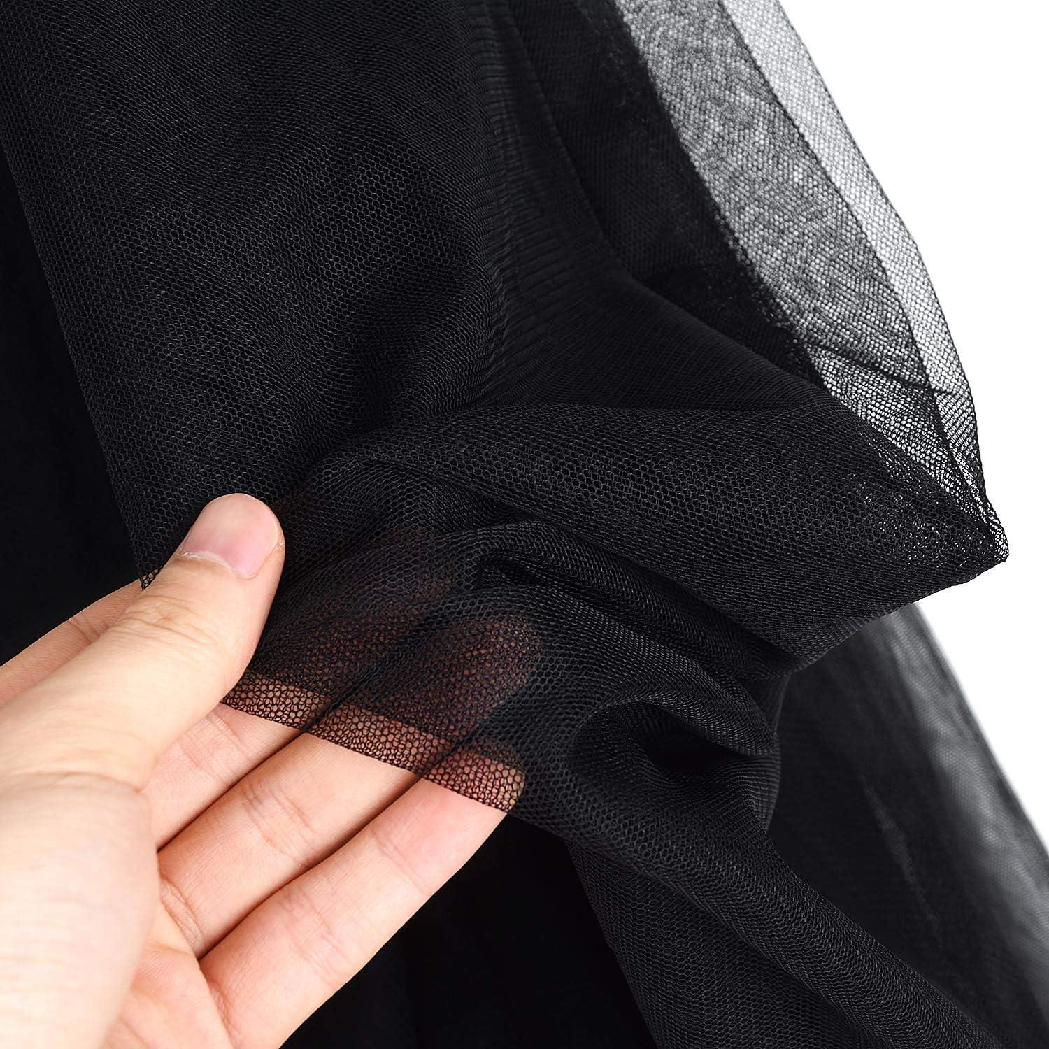 TOBWOLF Camping Hammock Net, Lightweight Outdoor Mosquito Net, 360 Degree Protection Polyester Netting with Dual Sided Zipper & Rope & Storage Bag (Not Include Hammock)