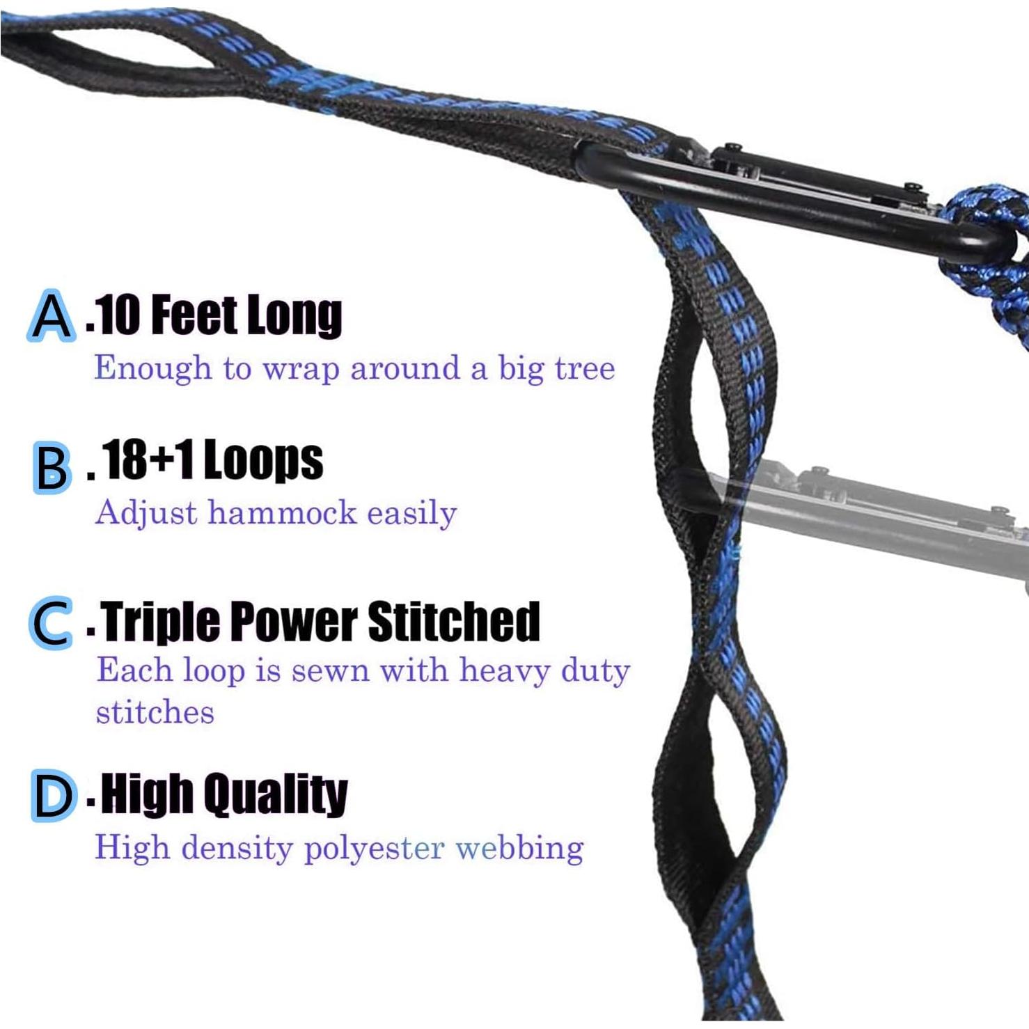 Hamaca de Camping Ovyuzhen Doble/Simple 270.5x140.1cm 181kg