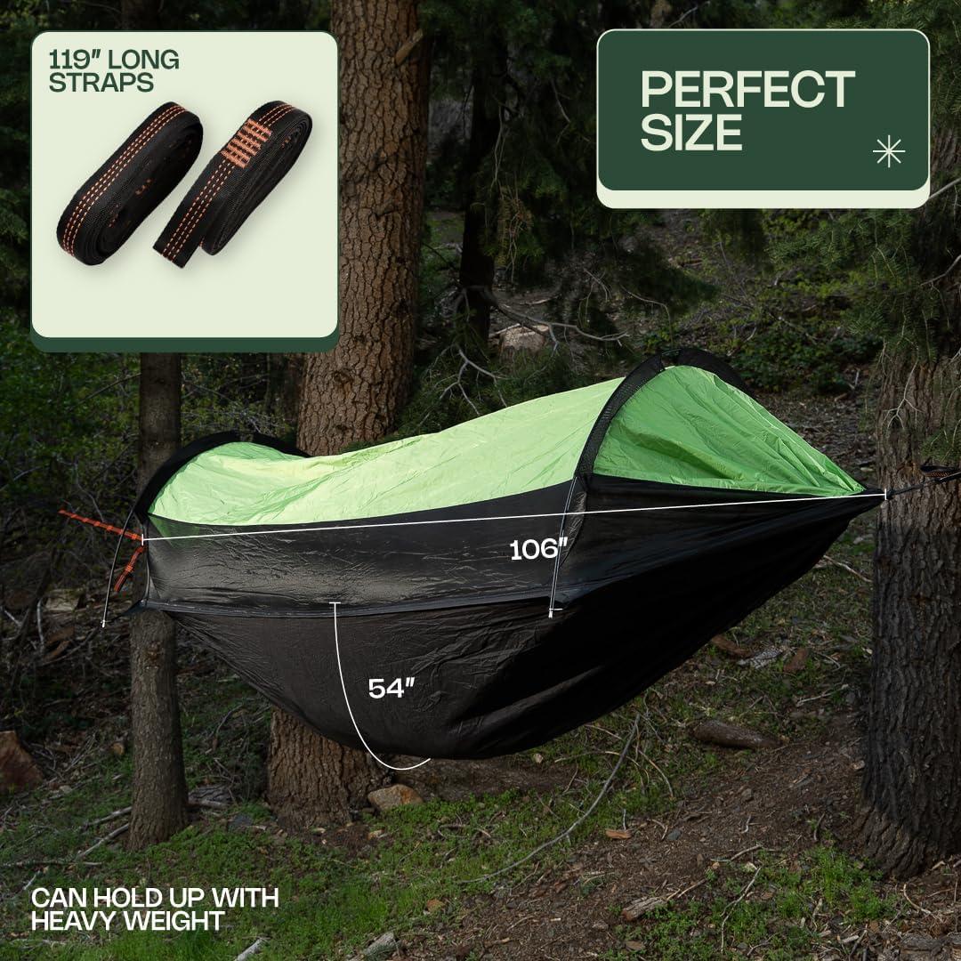 Tienda de Hamaca para Camping ANGORA 2.69m x 1.37m Impermeable