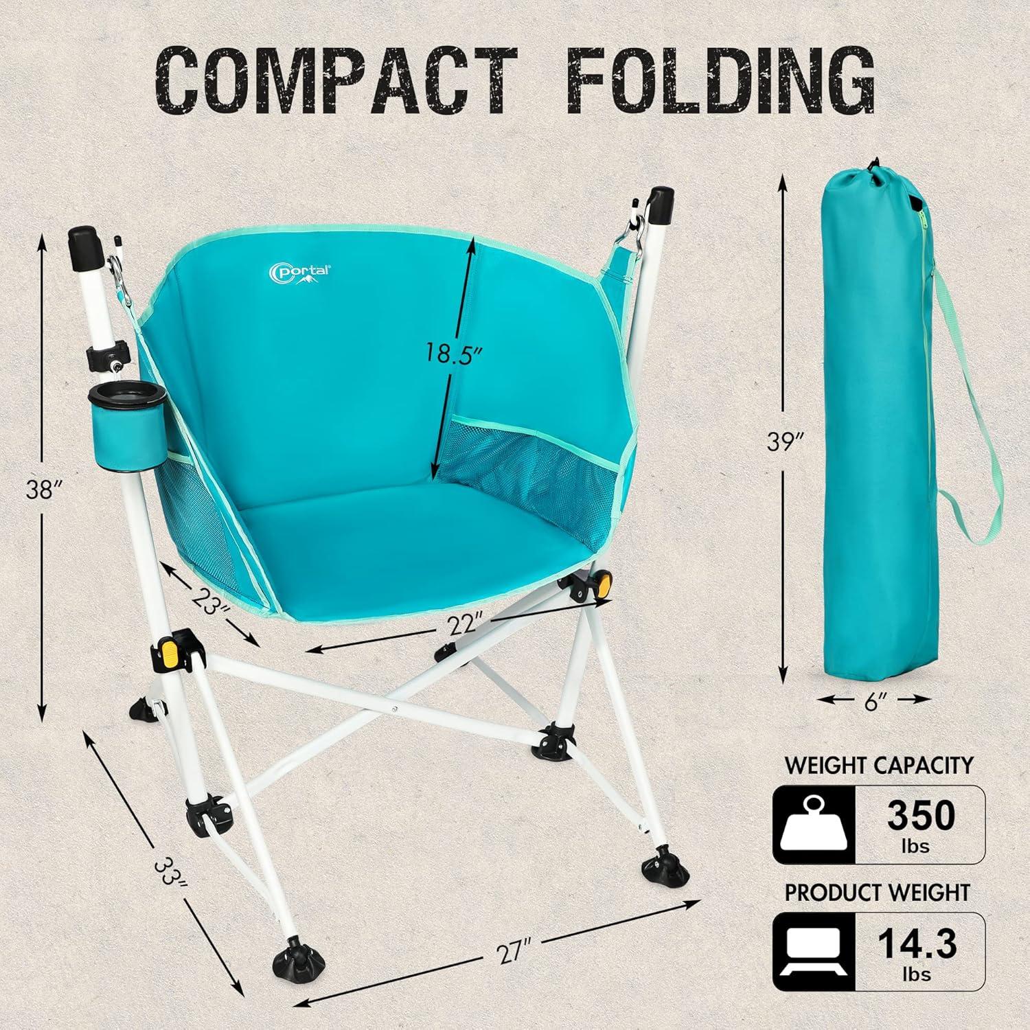 Silla de Camping Plegable Portal Charles Azul 159 kg