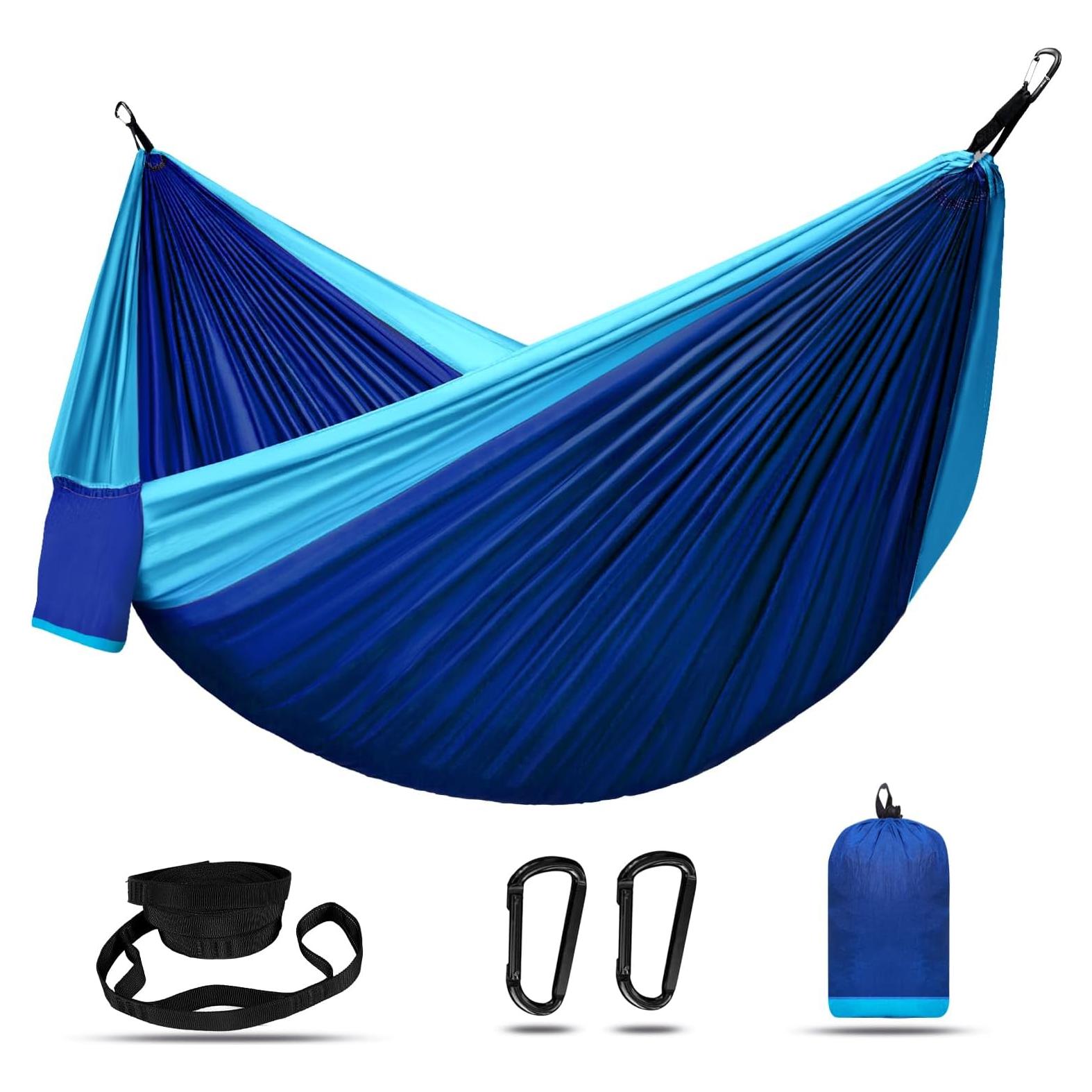 Hamaca de Camping HAZBEN Mediana Marino y Azul Claro 274 cm