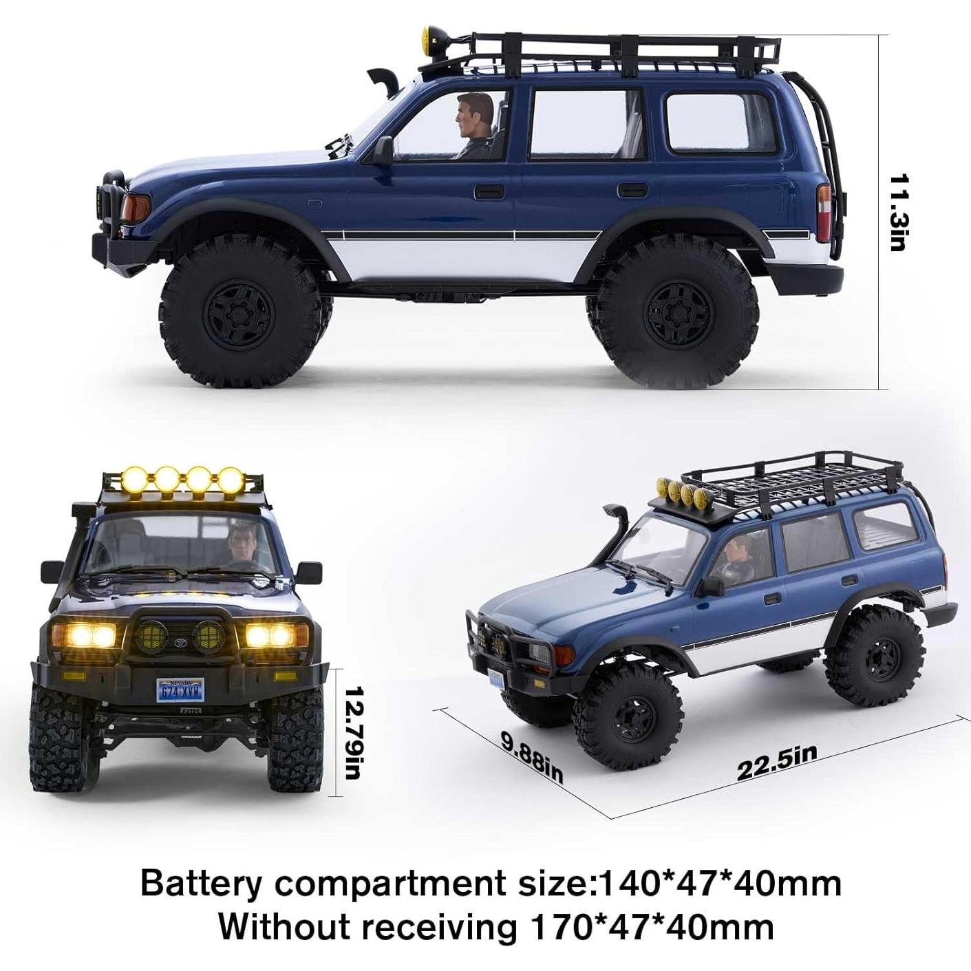 EAZYRC FCX10 1/10 Crawler Toyota Land Cruiser 80 Azul