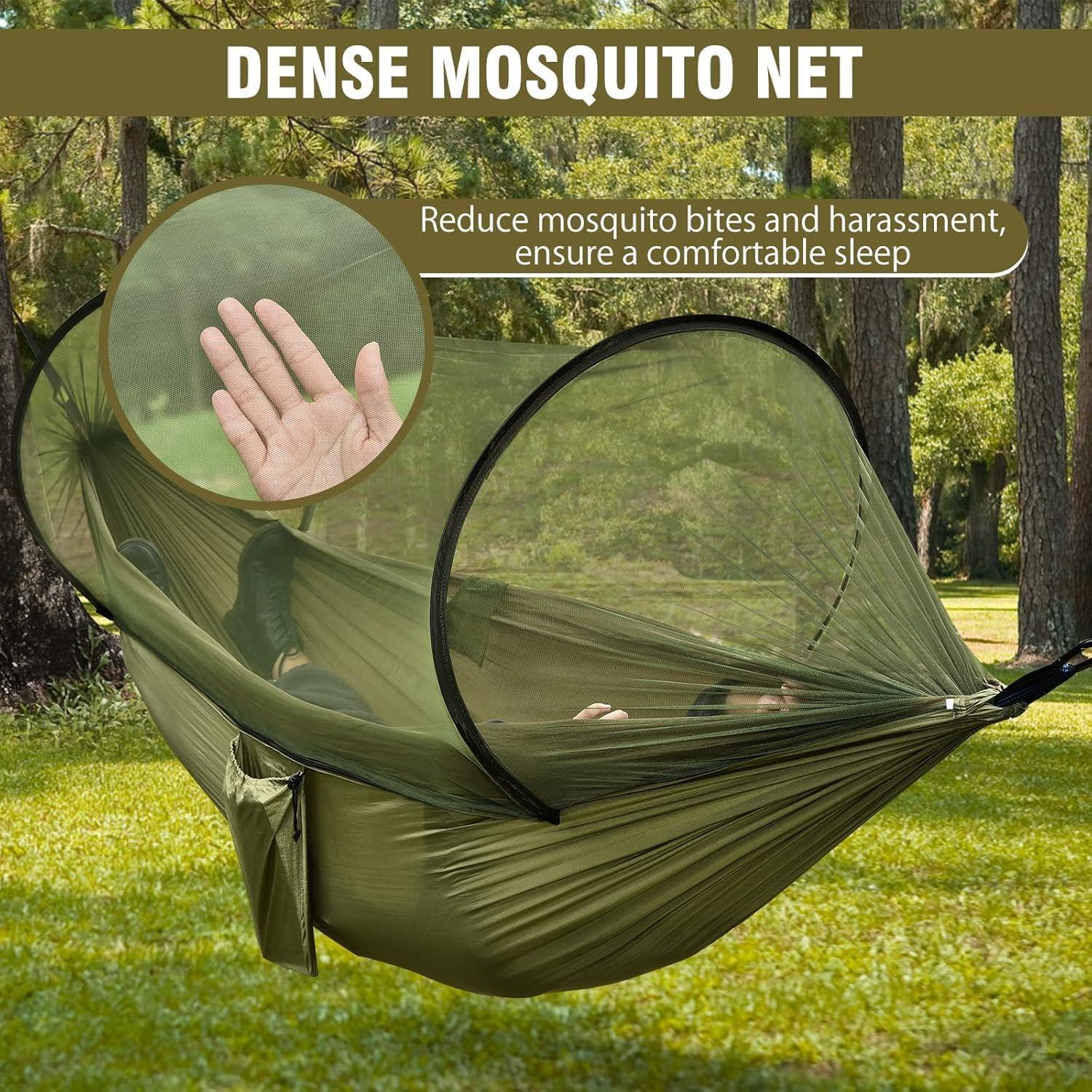 Hamaca de Camping FIRINER Doble con Red Antimosquitos 260x140cm