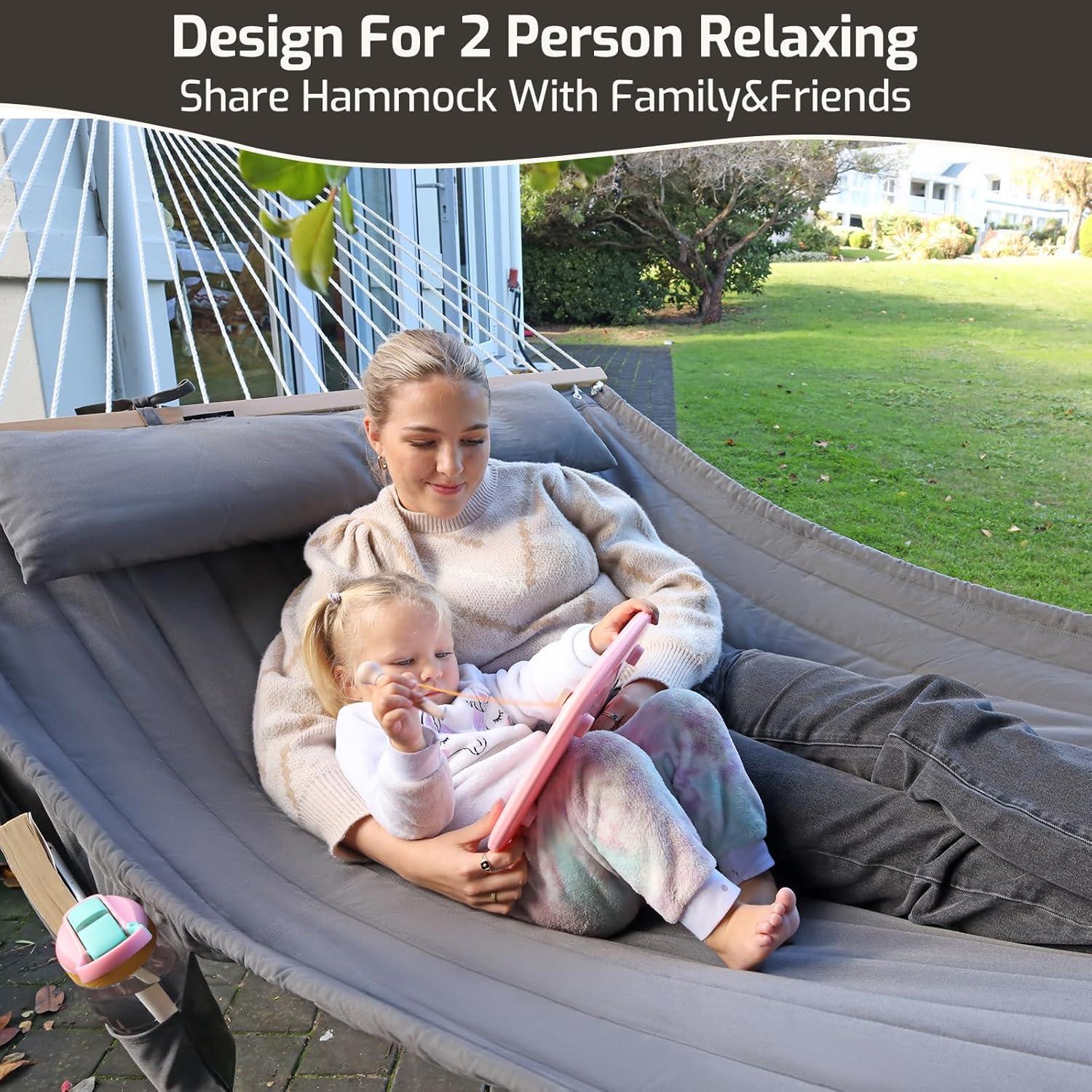 Hamaca Acolchada CHULIM Verde 2 Personas 204 kg Patio Jardín