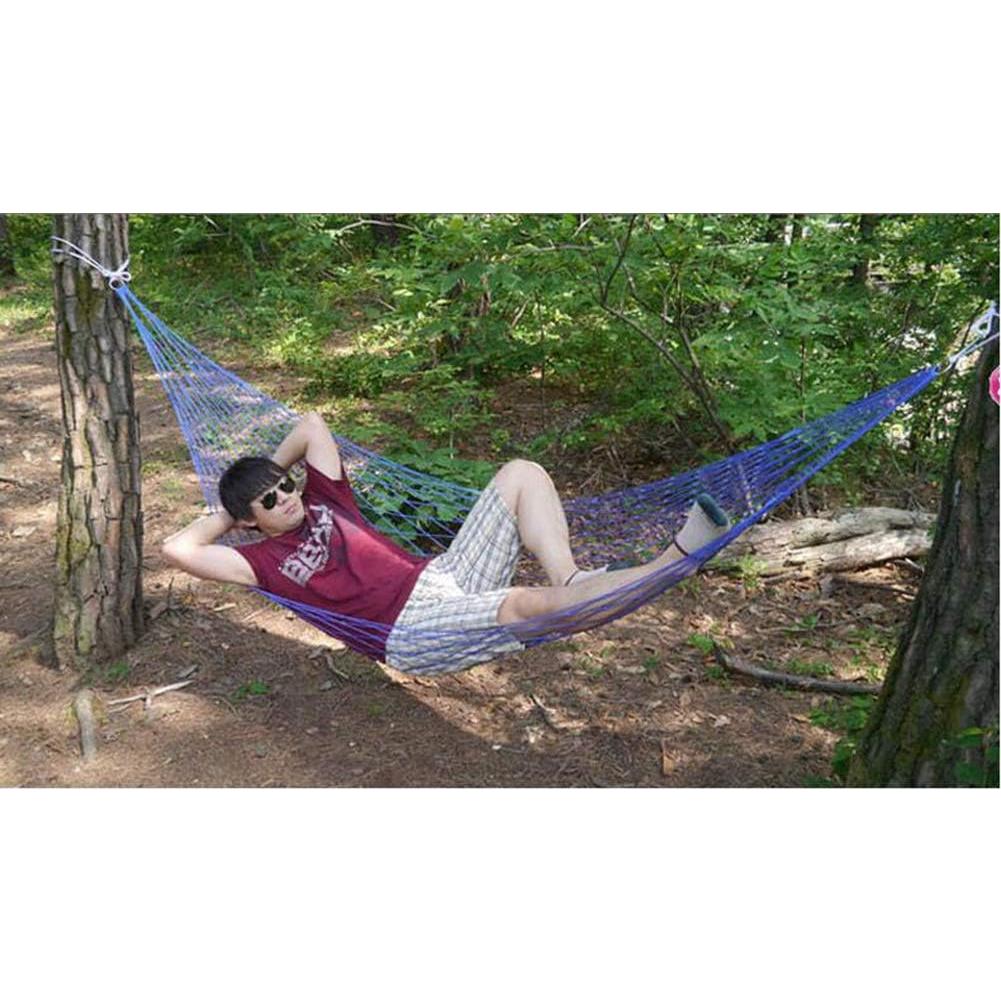 Hamaca de Camping Easyinsmile de Nylon Azul 270x80cm 150kg