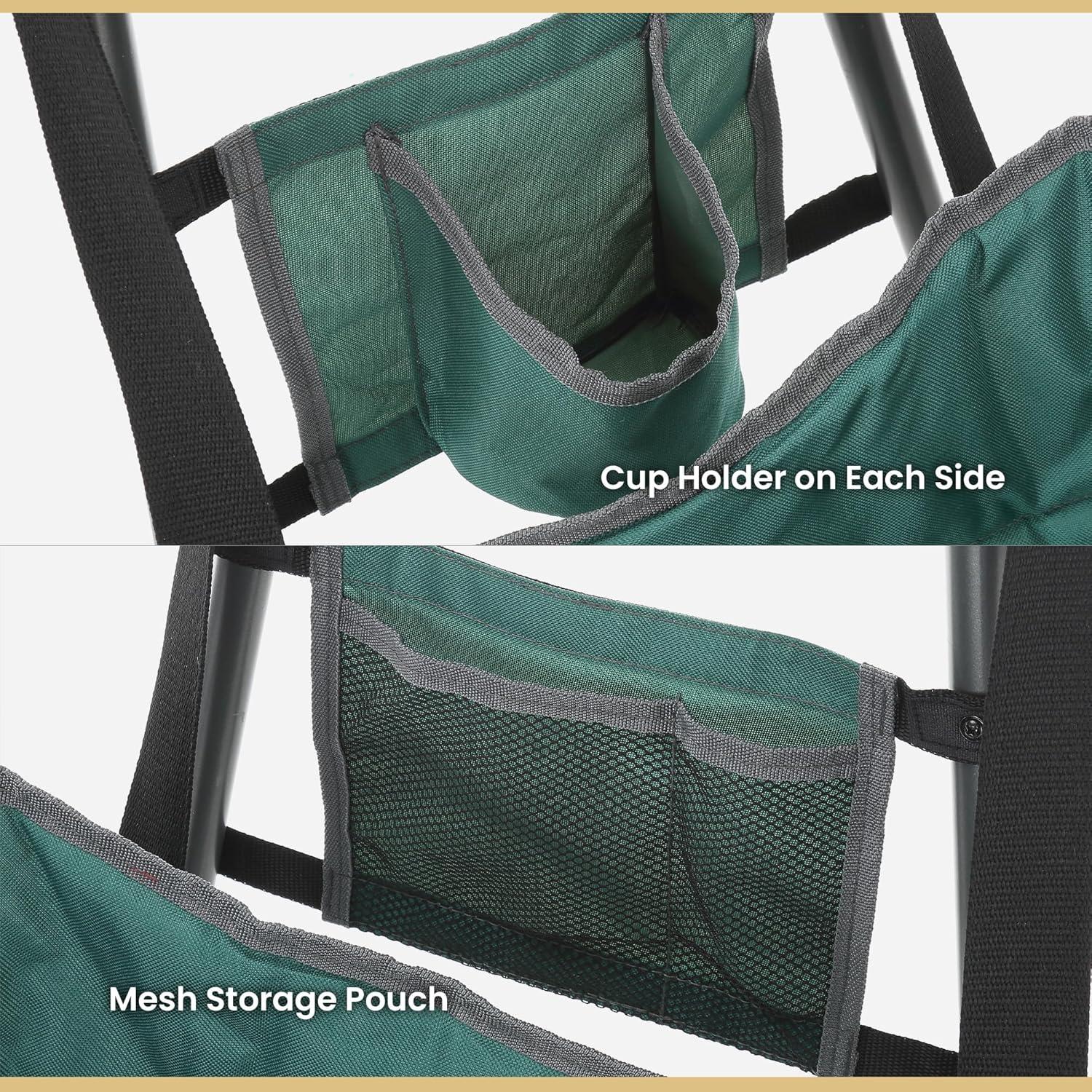 ARROWHEAD OUTDOOR Portable Folding Swinging Hammock Camping Chair, Removable Canopy, Perfect for Stargazing, Cup Holder, Storage Pouch, Carrying Bag Included, Supports up to 300lbs, USA-Based Support