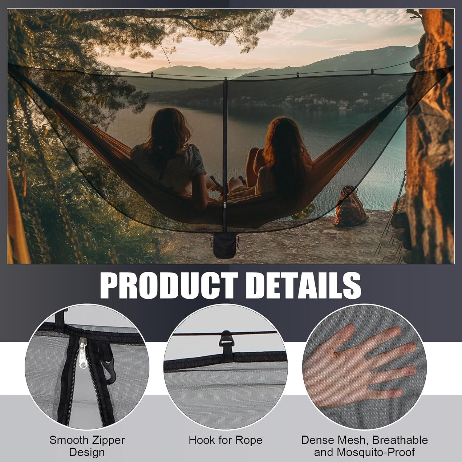 Red de Malla Antimosquitos para Hamaca GliCraft 2 Piezas 3.66m