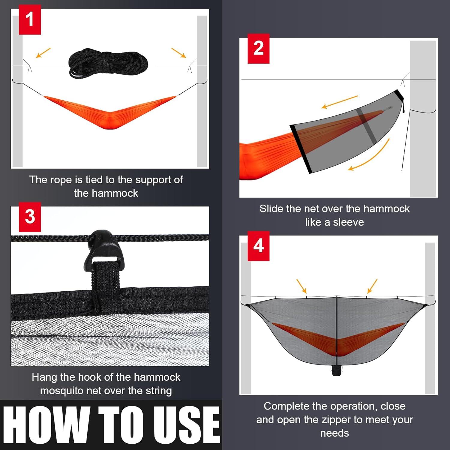 Red de Malla Antimosquitos para Hamaca GliCraft 2 Piezas 3.66m