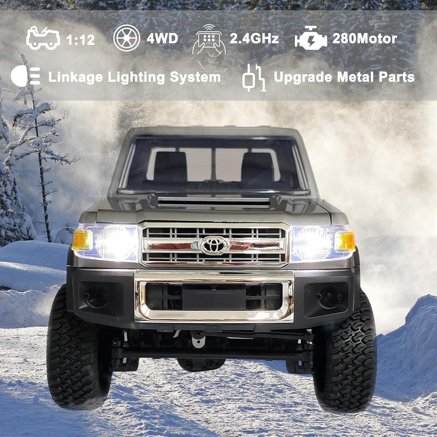 Camión RC 1:12 MN82 Pro 4x4 Toyota LC79 con Luces LED