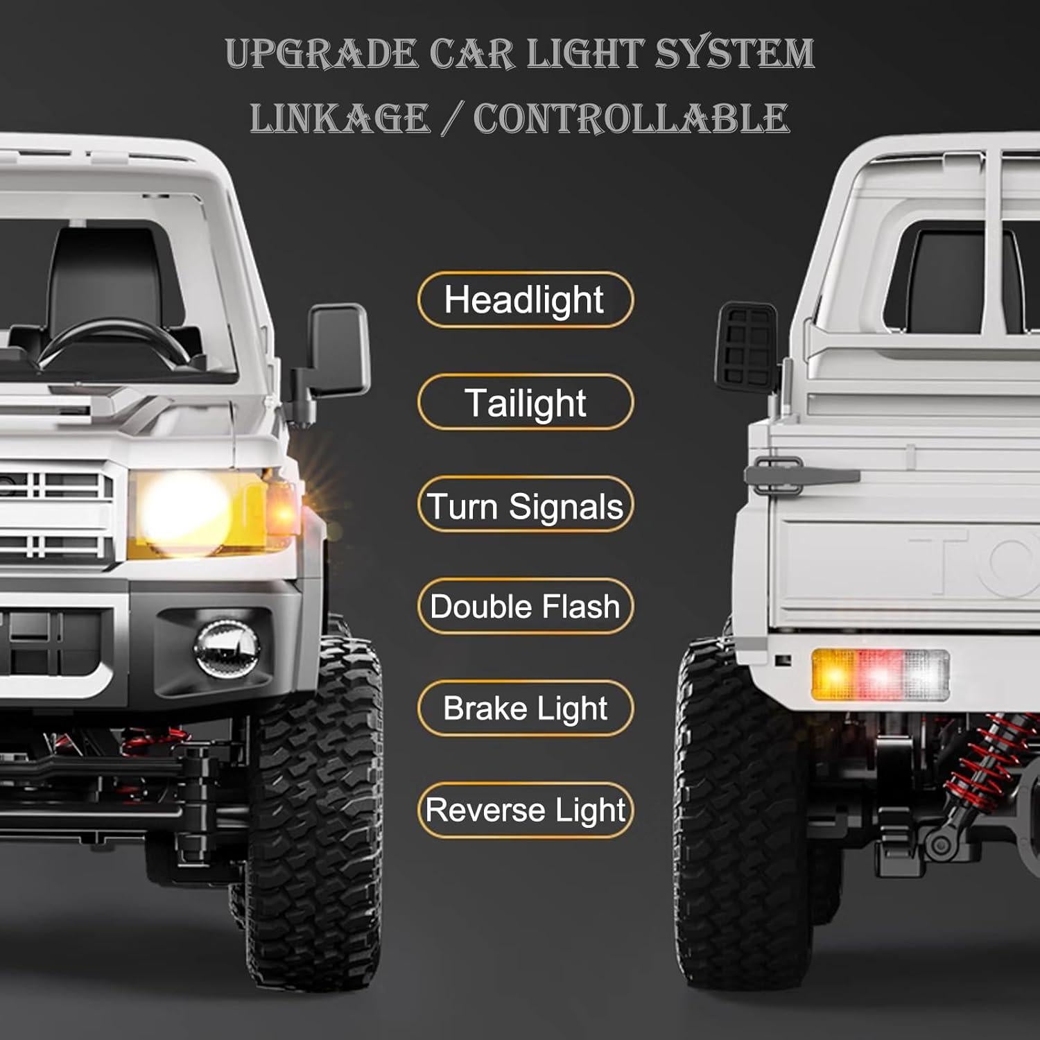 Camión RC 1:12 MN82 Pro 4x4 Toyota LC79 con Luces LED