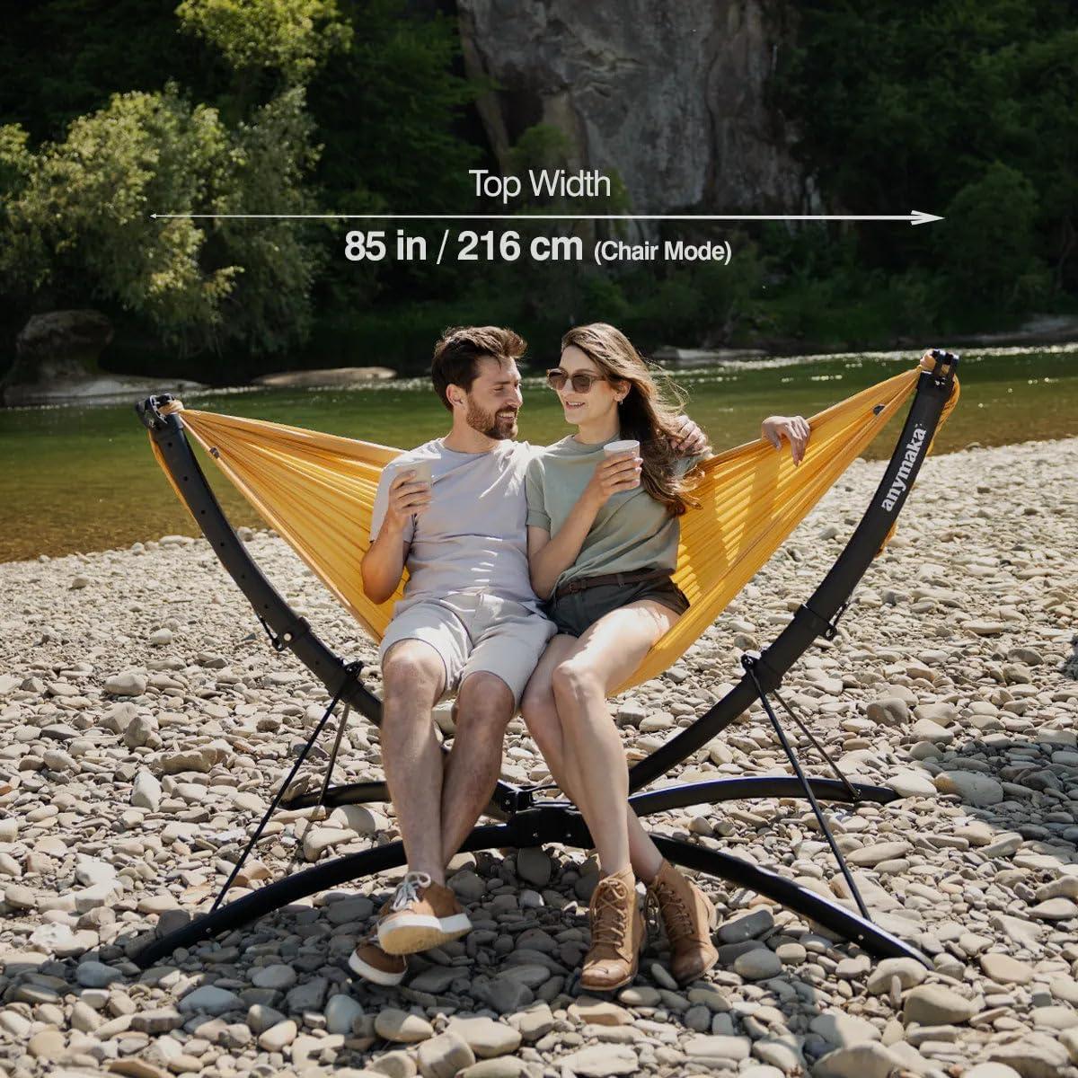 Soporte de Hamaca Portátil Anymaka - 250 kg - Amarillo Atardecer