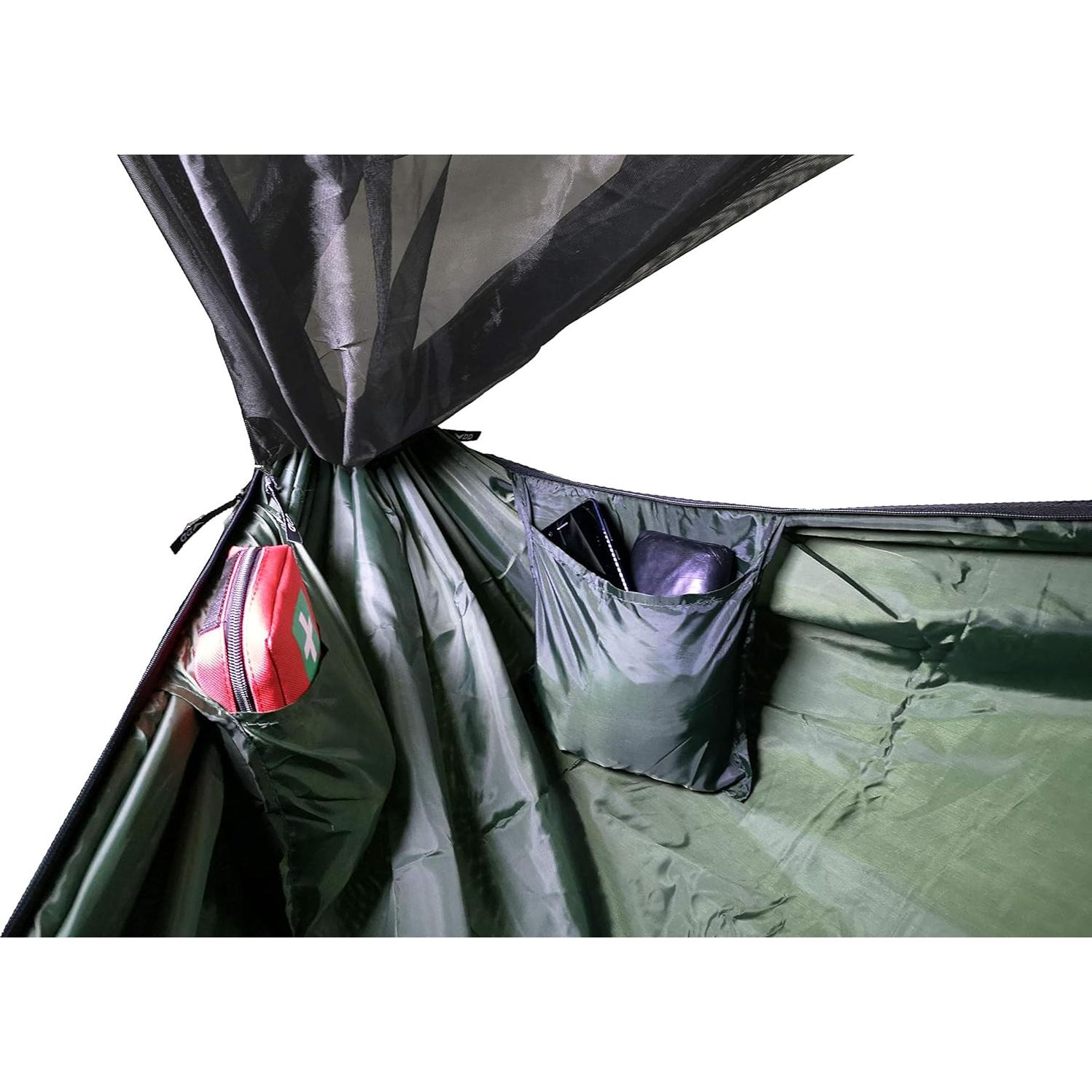 Hamaca DD Frontline Verde Oliva con Red Antimosquitos 2.68m