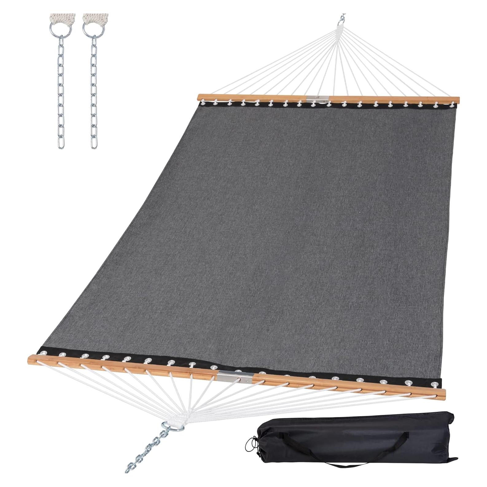 Hamaca Doble SUNCREAT Gris Oscuro 204kg Capacidad Secado Rápido