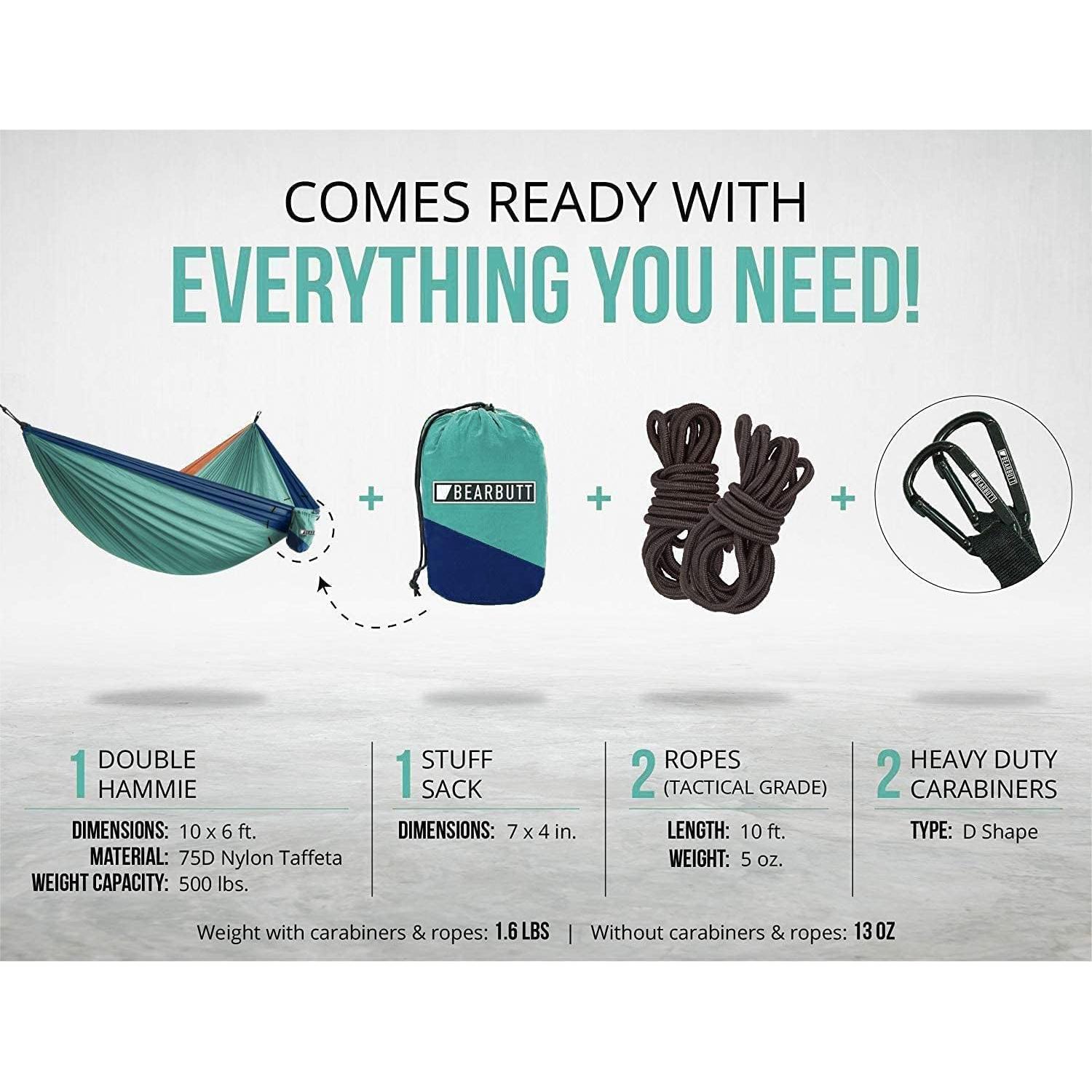 Hamaca Doble Bear Butt 3.05m con Cintas Kodiak