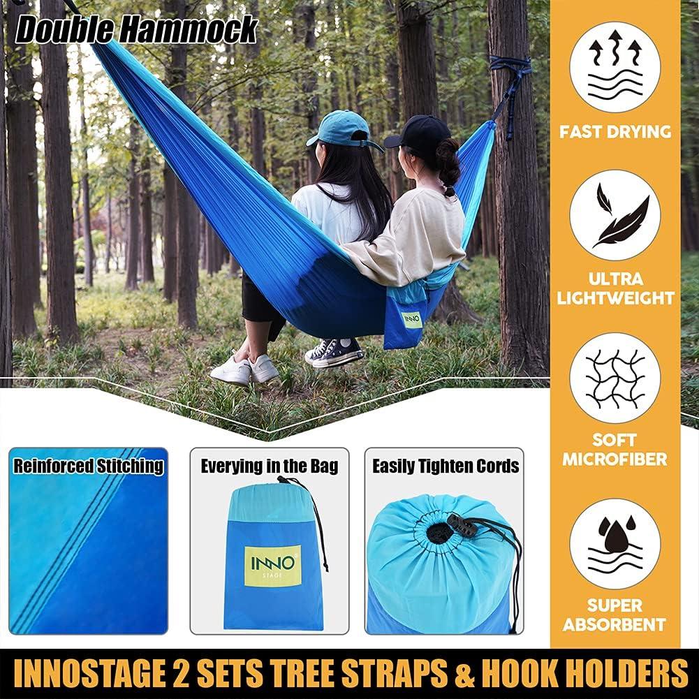 Hamaca de Camping Doble Inno Stage - Nylon 210T Azul