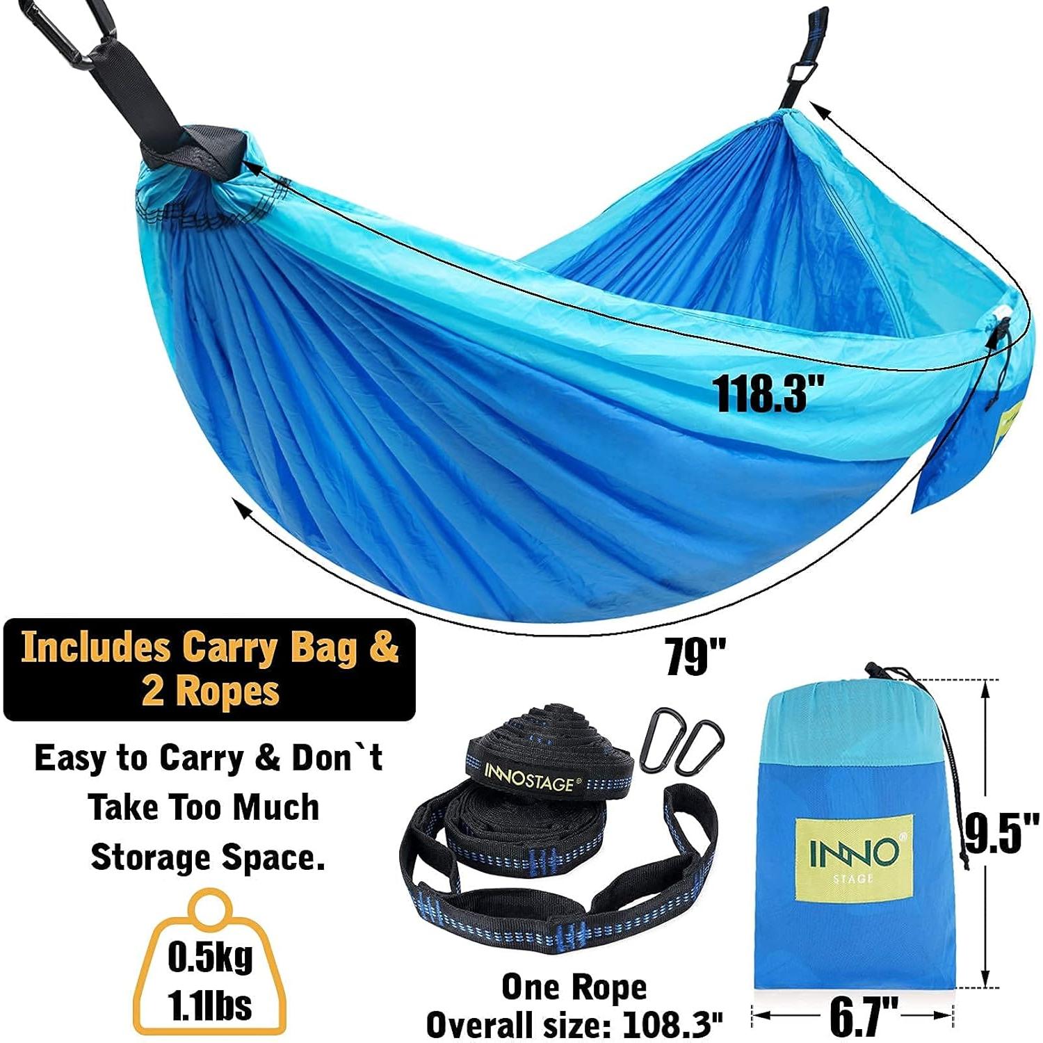 Hamaca de Camping Doble Inno Stage - Nylon 210T Azul