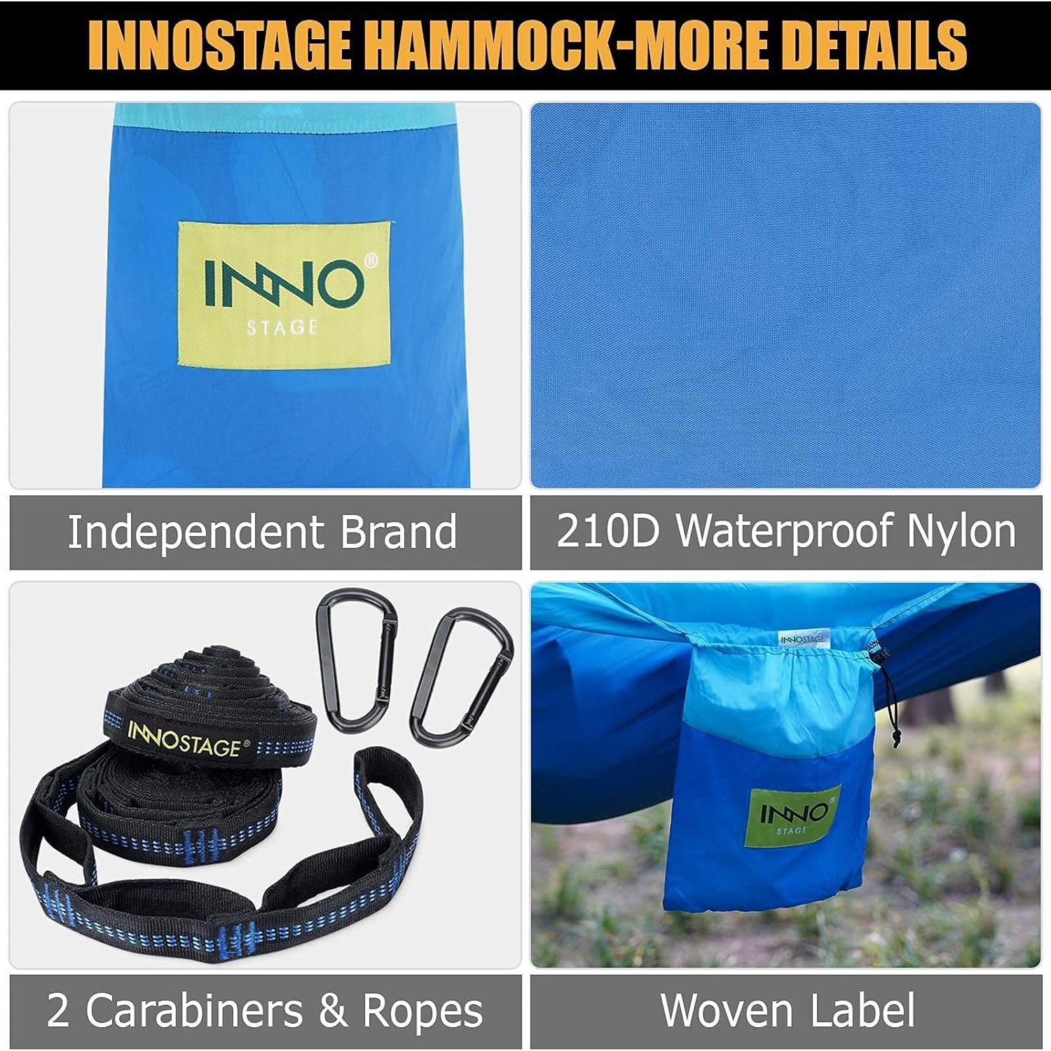 Hamaca de Camping Doble Inno Stage - Nylon 210T Azul