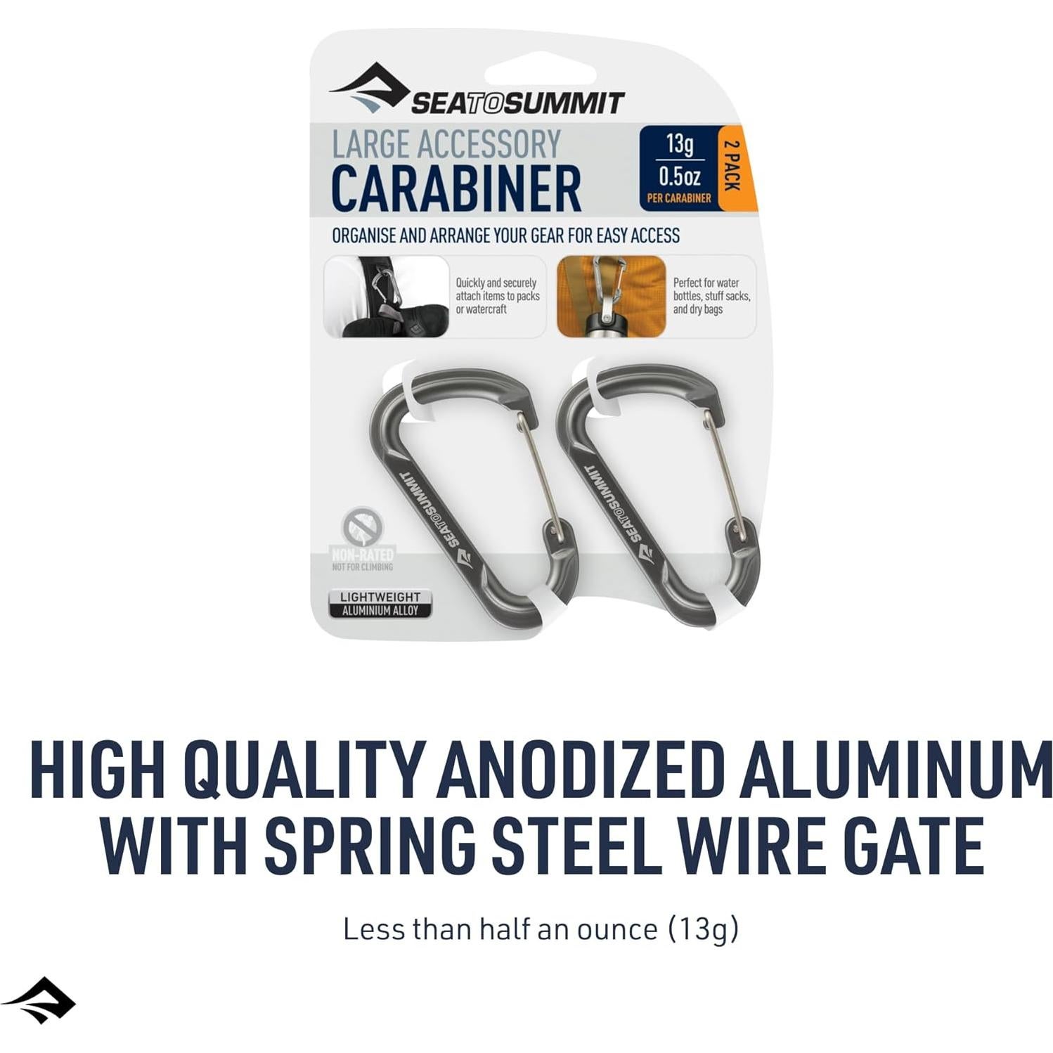Carabiners Grandes Sea to Summit 4-Pack Aluminio Gris