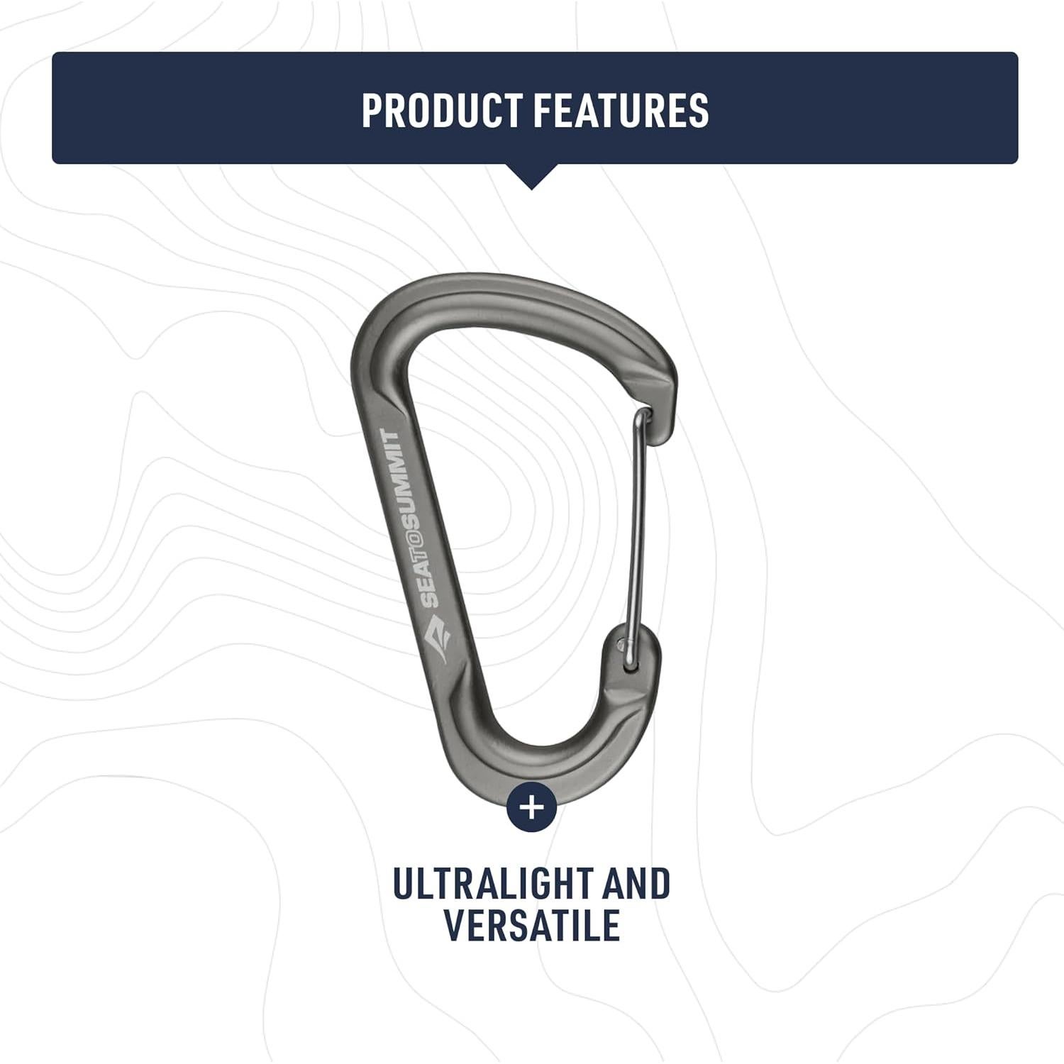 Carabiners Grandes Sea to Summit 4-Pack Aluminio Gris