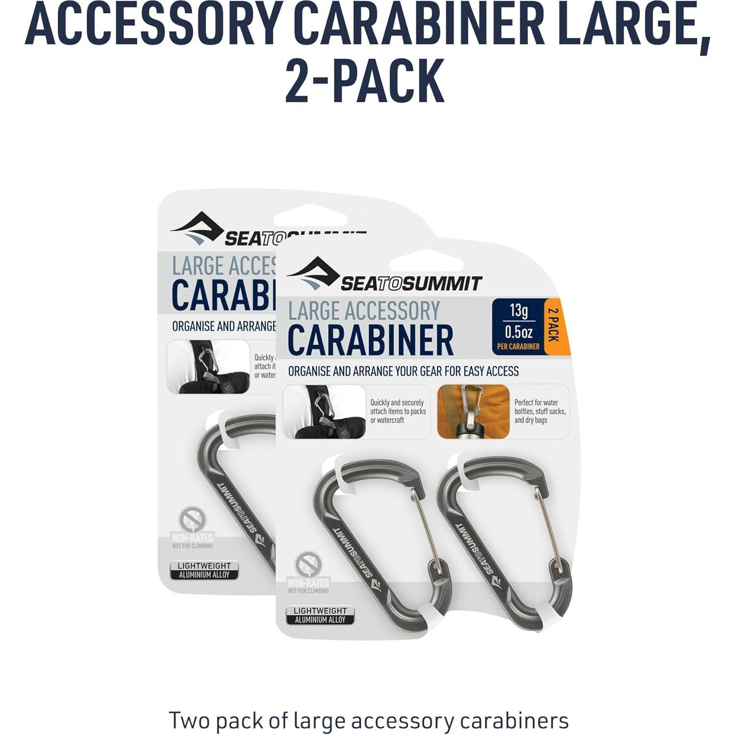 Carabiners Grandes Sea to Summit 4-Pack Aluminio Gris